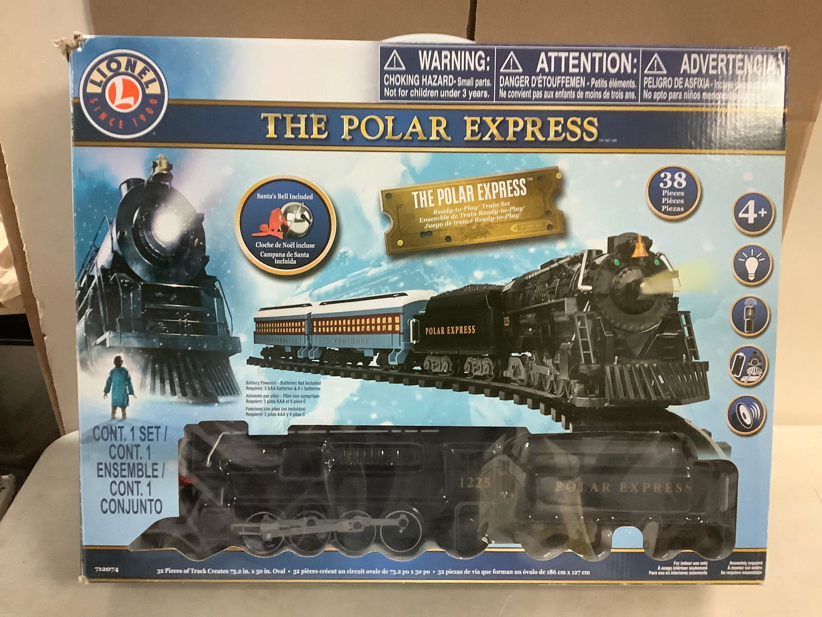 New Lionel The Polar Express 38 Piece Ready To Play Train Set (Battery Operated) (1 of 1)