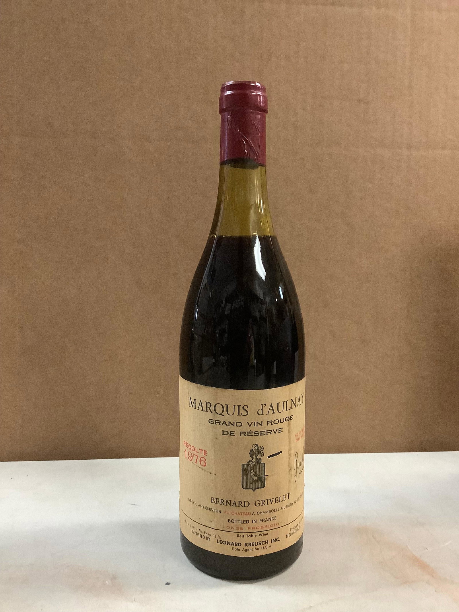 Marquis d' Aulnay red table wine 1pt.: Marquis d' Aulnay red table wine 1pt.