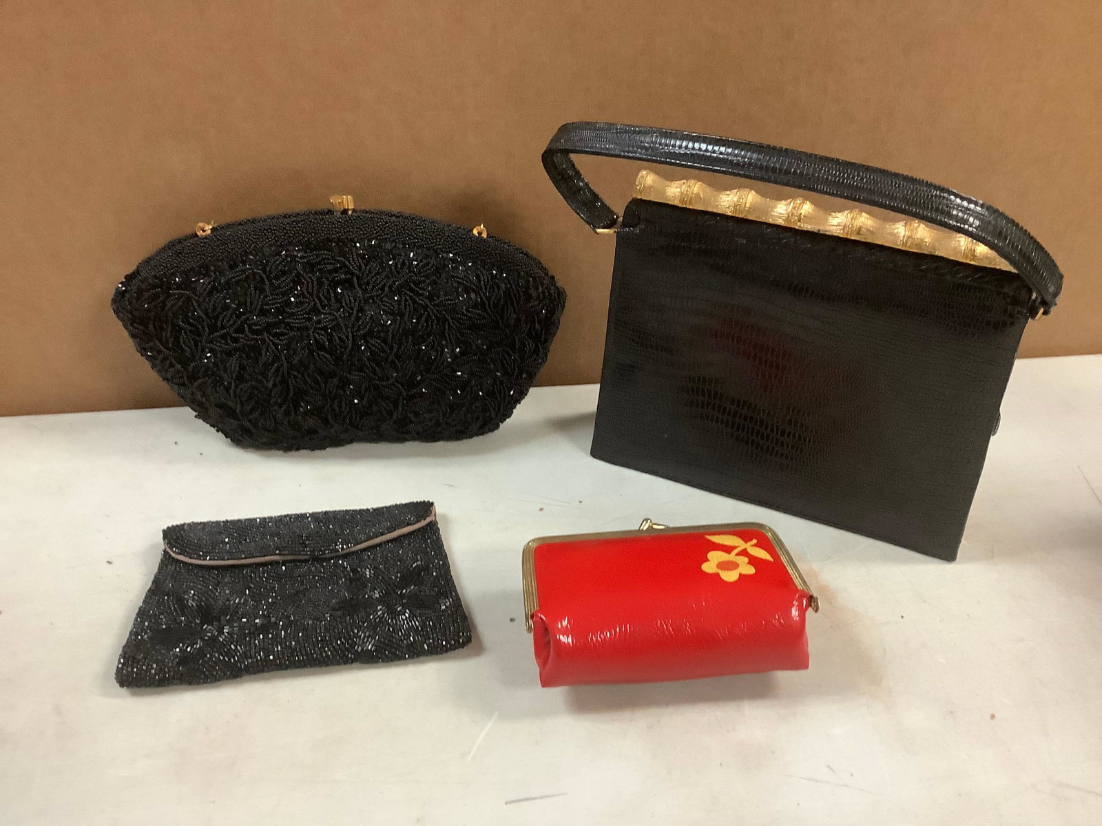 Lot of vintage beaded purse wallets and more: Lot of vintage beaded purse wallets and more