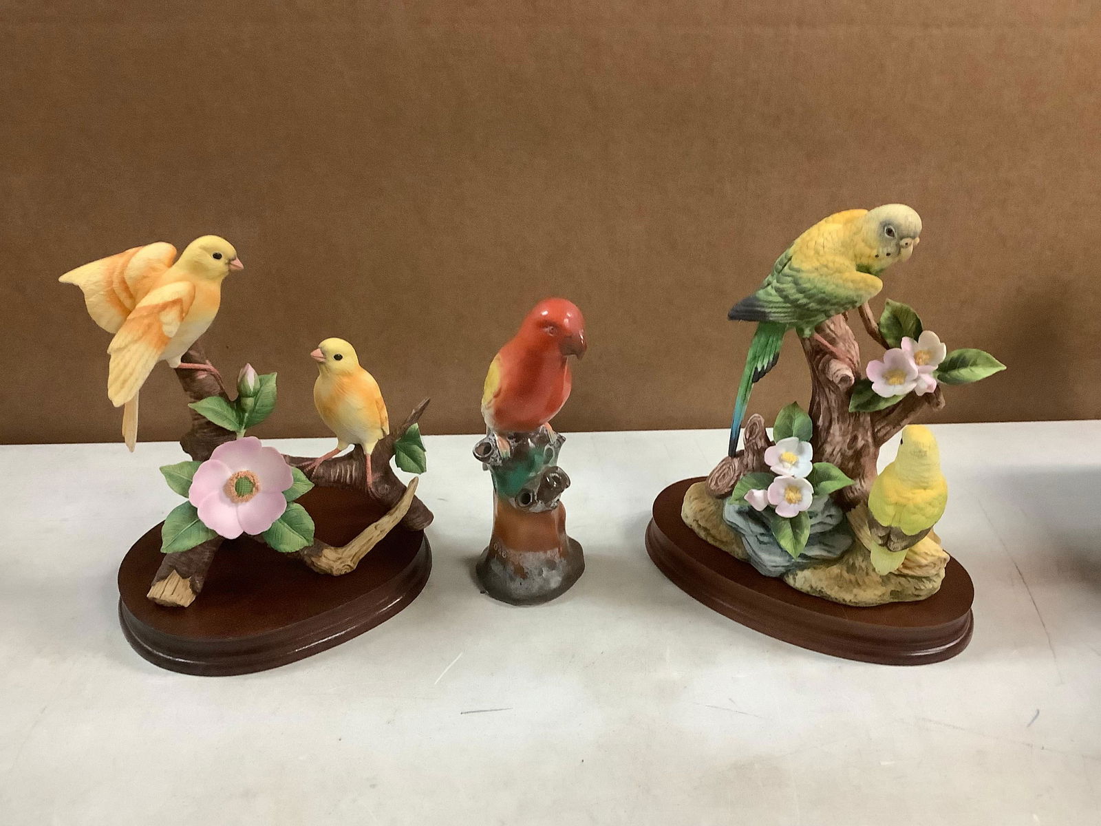 Lot of ceramic bird figurines by ANDREA with stands 9in tallest (1 of 1)
