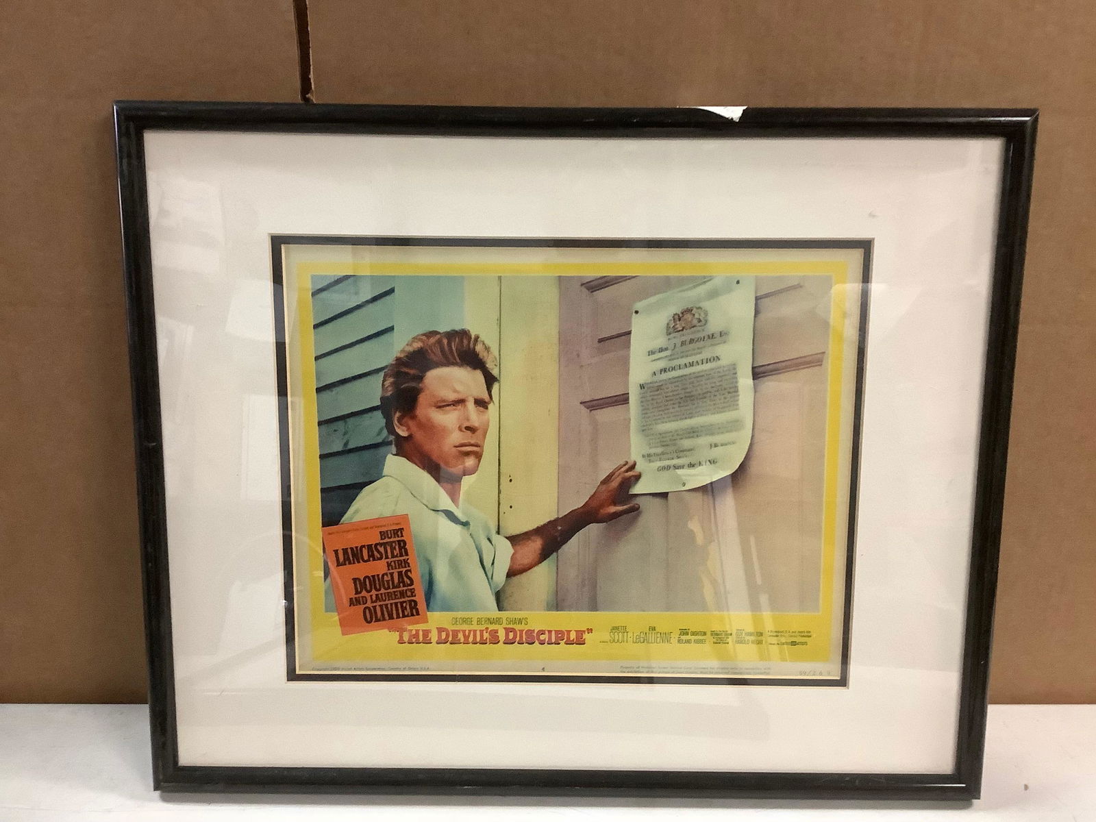 1959 Framed "The Devil's Disciple" Movie Poster 59/269 17x21 (1 of 1)