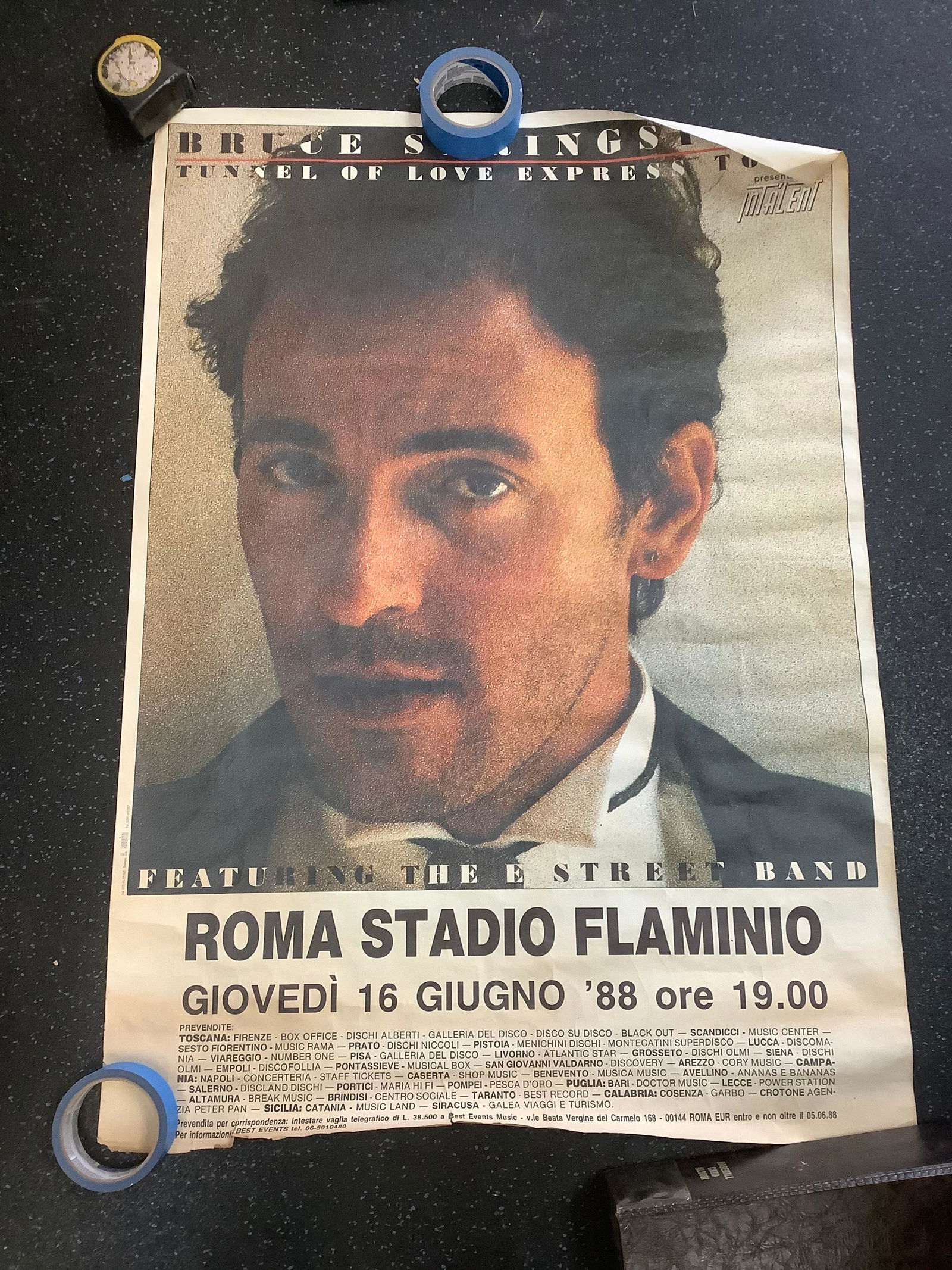 1988 SPRINGSTEIN TUNNEL OF LOVE concert poster 39x26 (1 of 1)