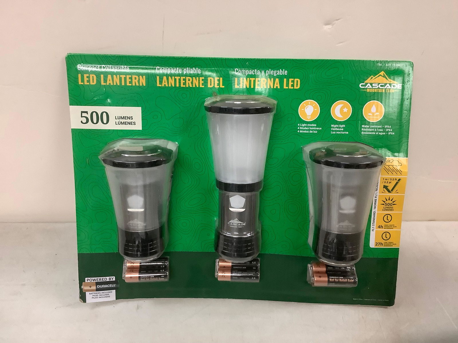 *NEW* CASCADE mountain tech LED LANTERNS 3 set batteries included (1 of 1)