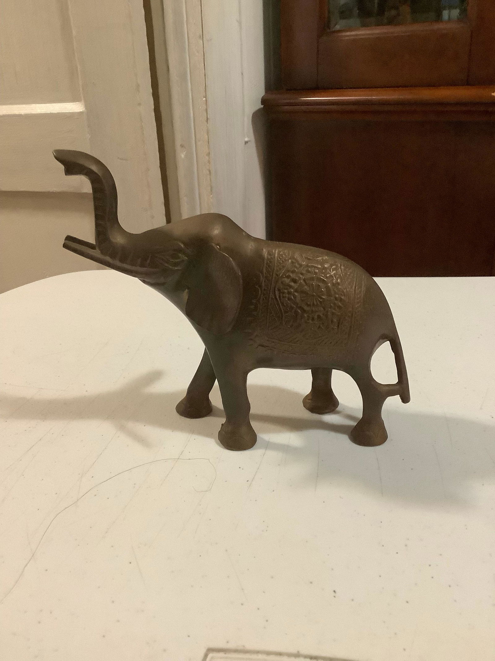 Brass Elephant Figure 6" (1 of 1)