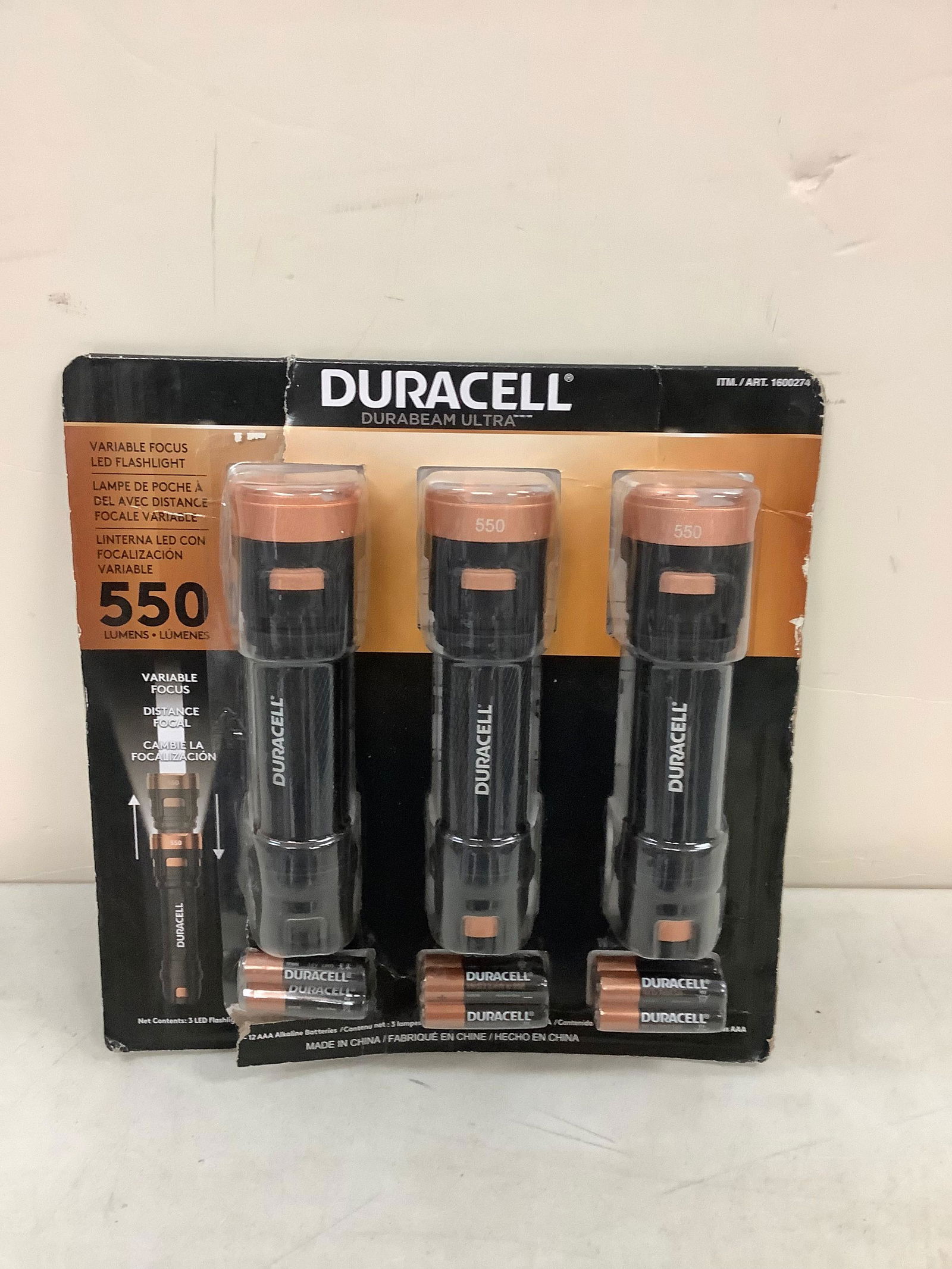 New Duracell 3 Pack Durabeam Ultra Variable Focus Led Flashlight (1 of 1)