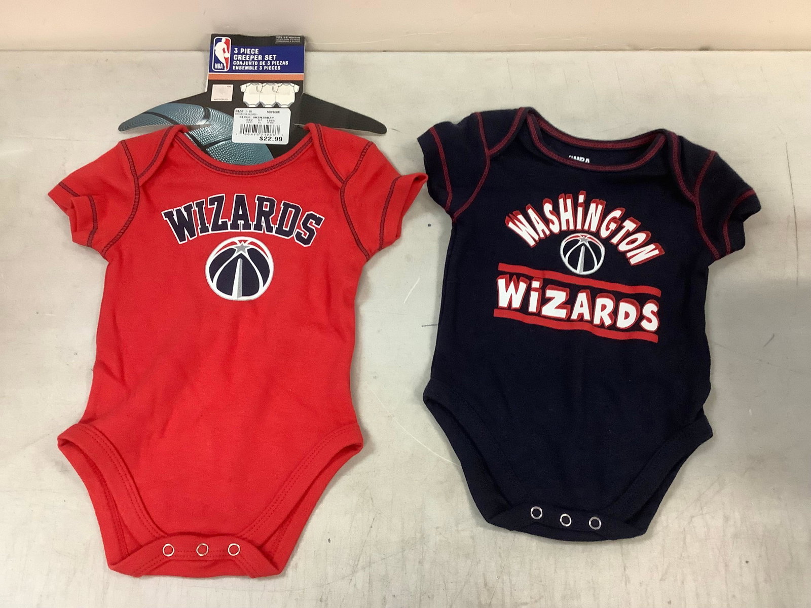 New NBA Washington Wizards Newborn Onsie 2 Piece Creeper Set (Fits 3-6 Months): New NBA Washington Wizards Newborn Onsie 2 Piece Creeper Set (Fits 3-6 Months)