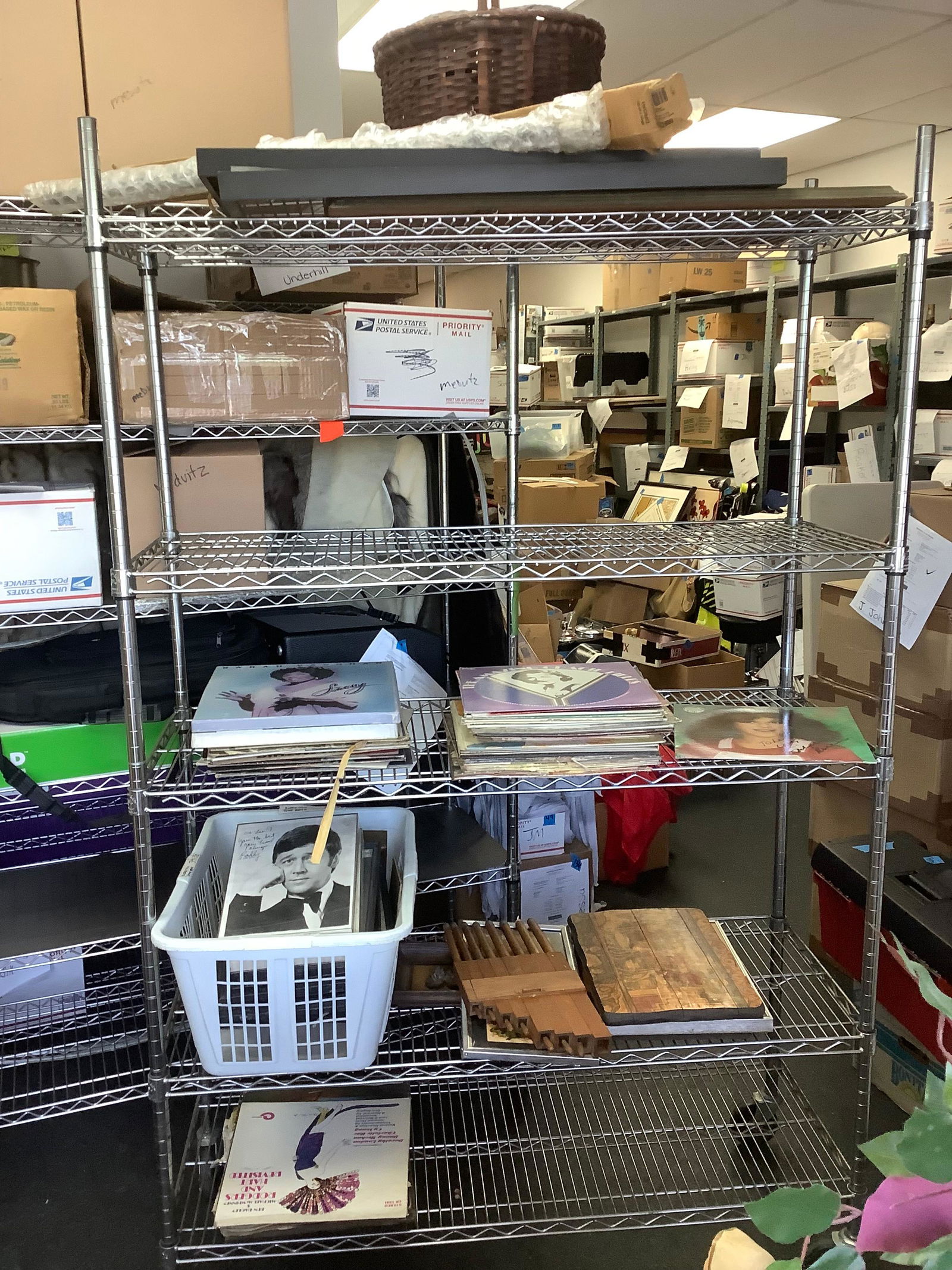 Metal 5 Shelf Rolling Cart (CONTENTS  NOT INCLUDED) 76.5 x 47.5 x 18 (1 of 1)