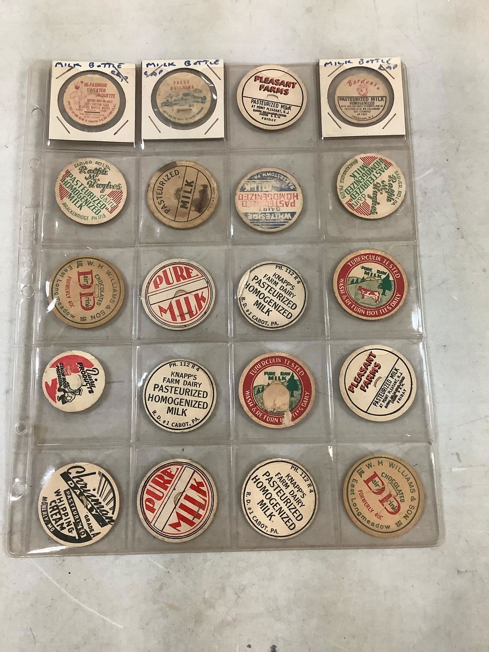 Lot of vintage collectable milk bottle caps (1 of 1)