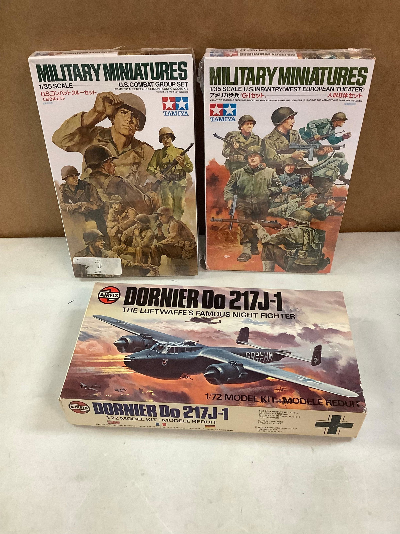 Lot of Sealed Tamiya Military Miniatures Made in Japan and AIRFIX Fighter Plane: Lot of Sealed Tamiya Military Miniatures Made in Japan and AIRFIX Fighter Plane