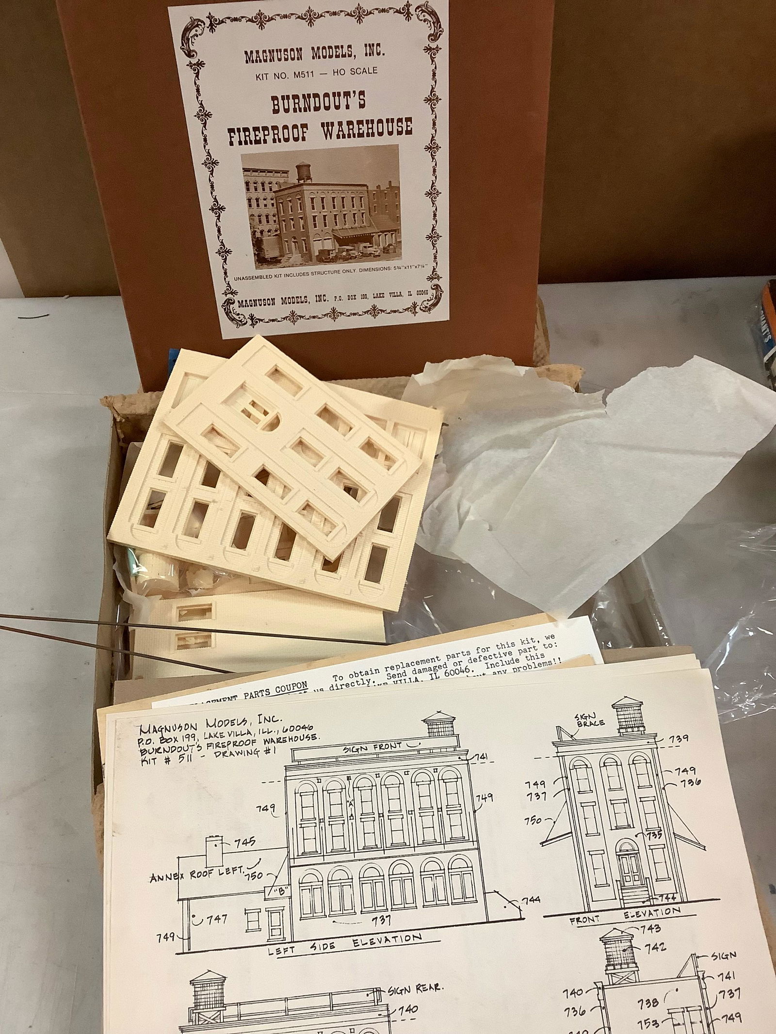 Vintage Burndouts fireproof warehouse model: Vintage Burndouts fireproof warehouse model