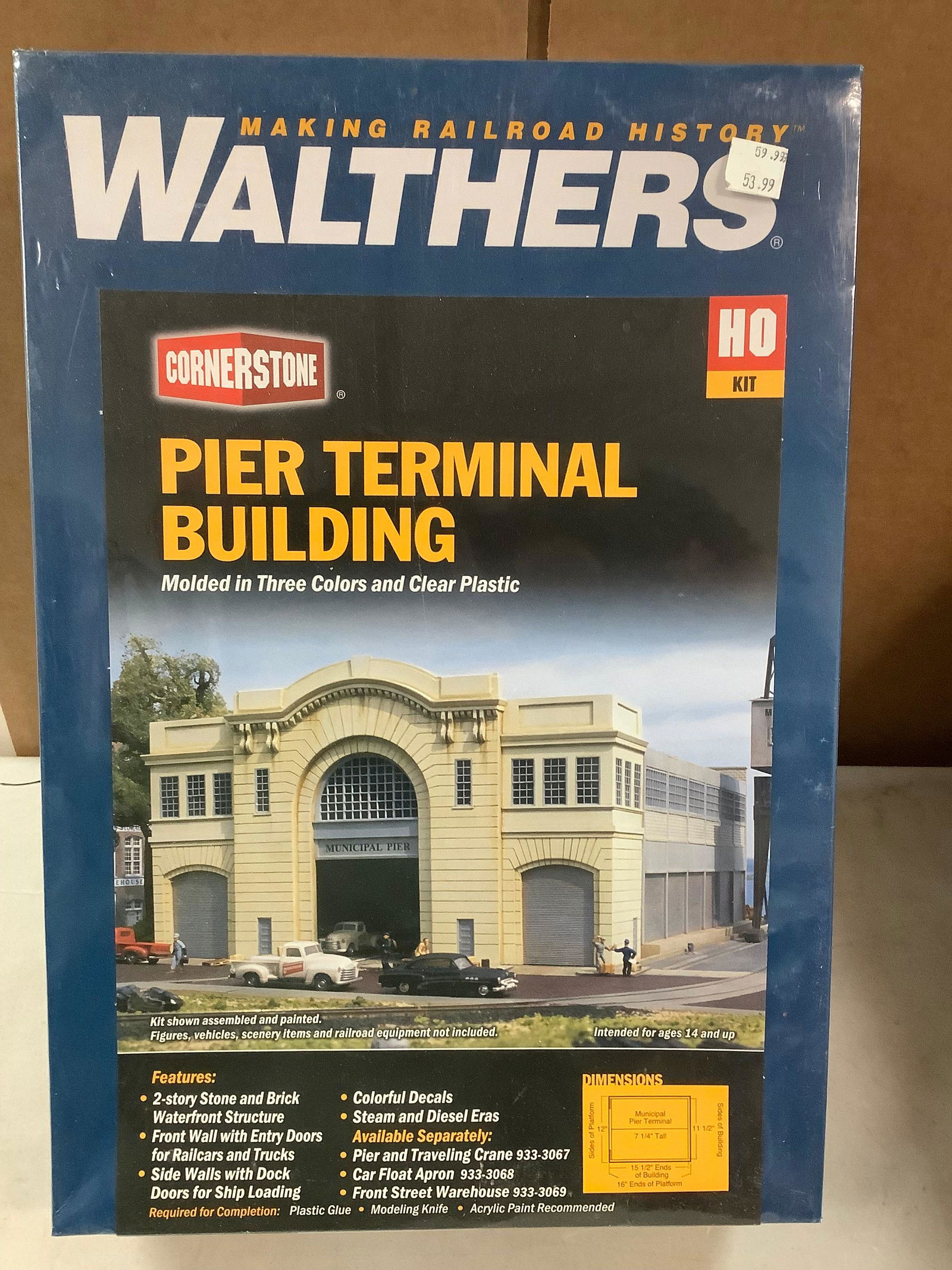 Walthers pier terminal building cornerstone model sealed (1 of 1)