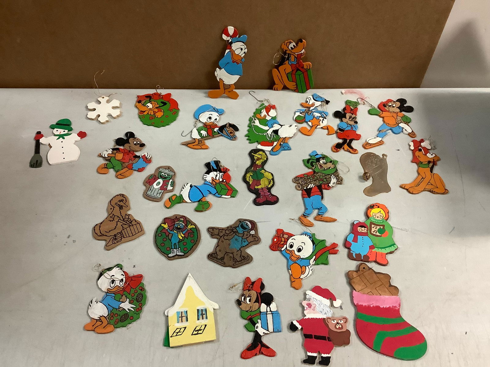 Lot of Vintage Wood Hand Painted Disney Ornaments and More (1 of 1)