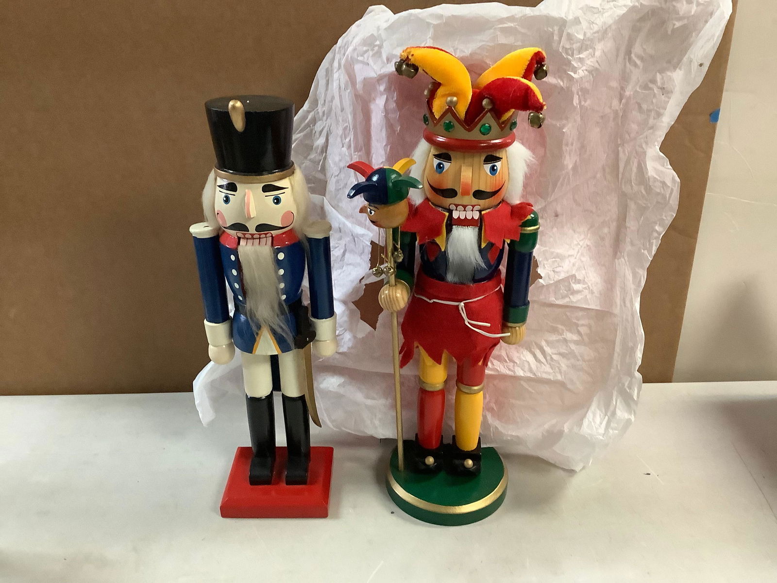 Lot of 2 standing nutcrackers 15in tallest (1 of 1)