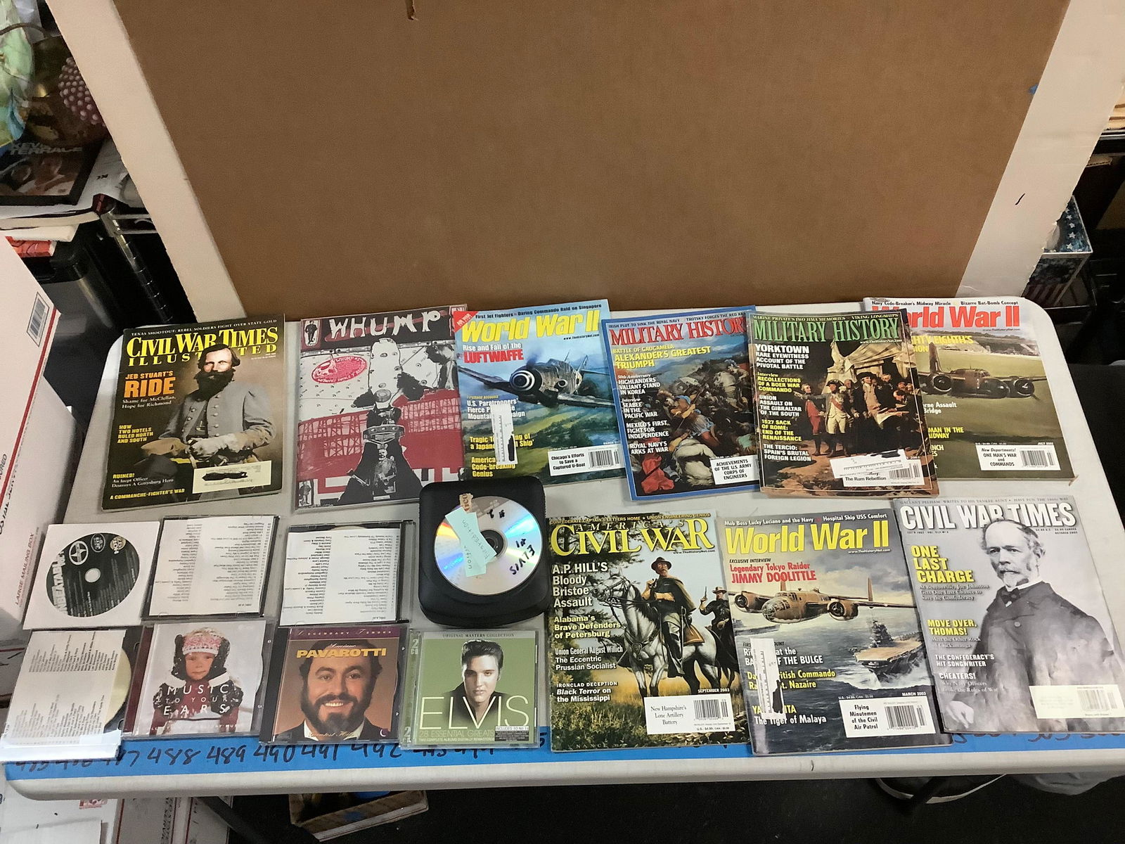Lot of WHUMP magazine, historical magazines, CD's and CD holder (1 of 1)