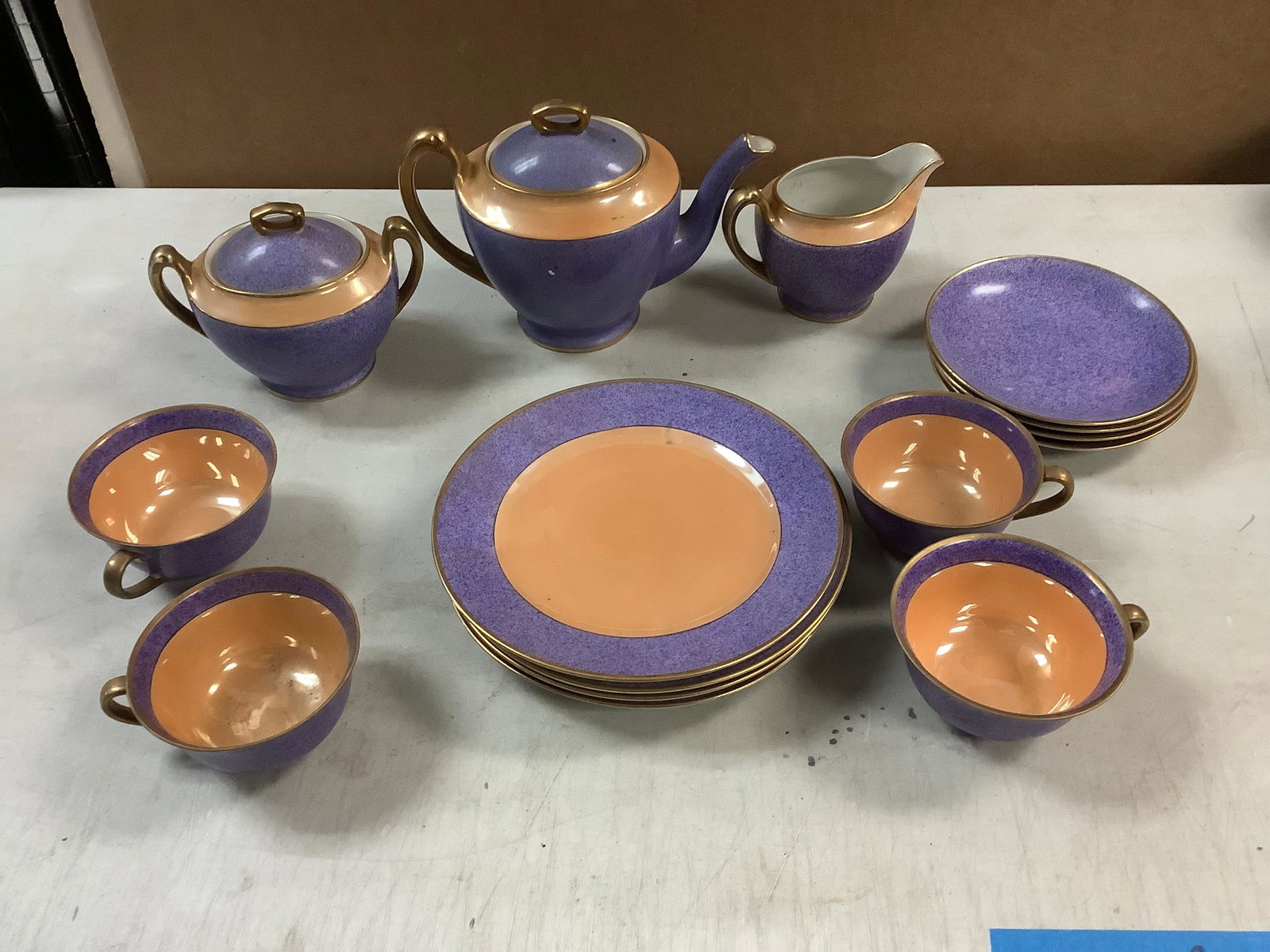 Lot of Noritake and more Hand Painted Tea cups, Small Plates, Sugar Bowl, and Tea Pot Glasswear (1 of 1)