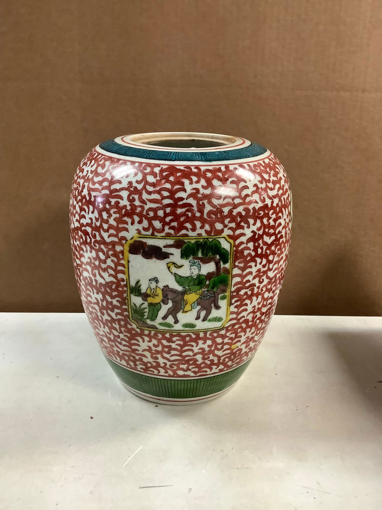 Vintage old Kutani 1654-1663 reproduction hand painted vase 10in (1 of 1)