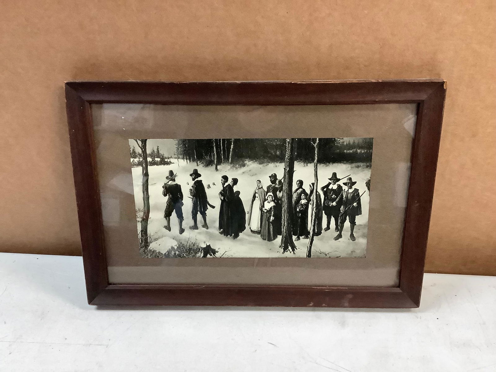 Broughton Pilgrims Going to Church Framed Art Piece 8.25'' x 12.25'' (1 of 1)