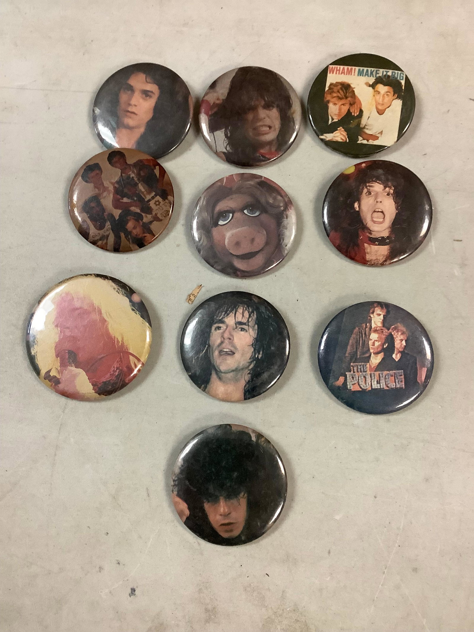 Vintage Singers Band and Muppet Buttons/Pins: Vintage Singers Band and Muppet Buttons/Pins