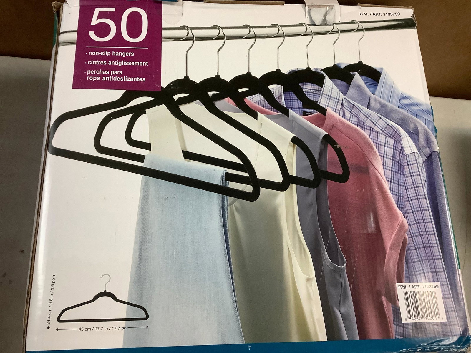 box of non slip **NEW** hangers: box of non slip **NEW** hangers