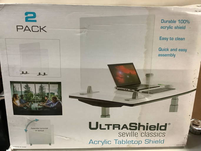 Acrylic Tabletop Shield 2 Pack Box **new**