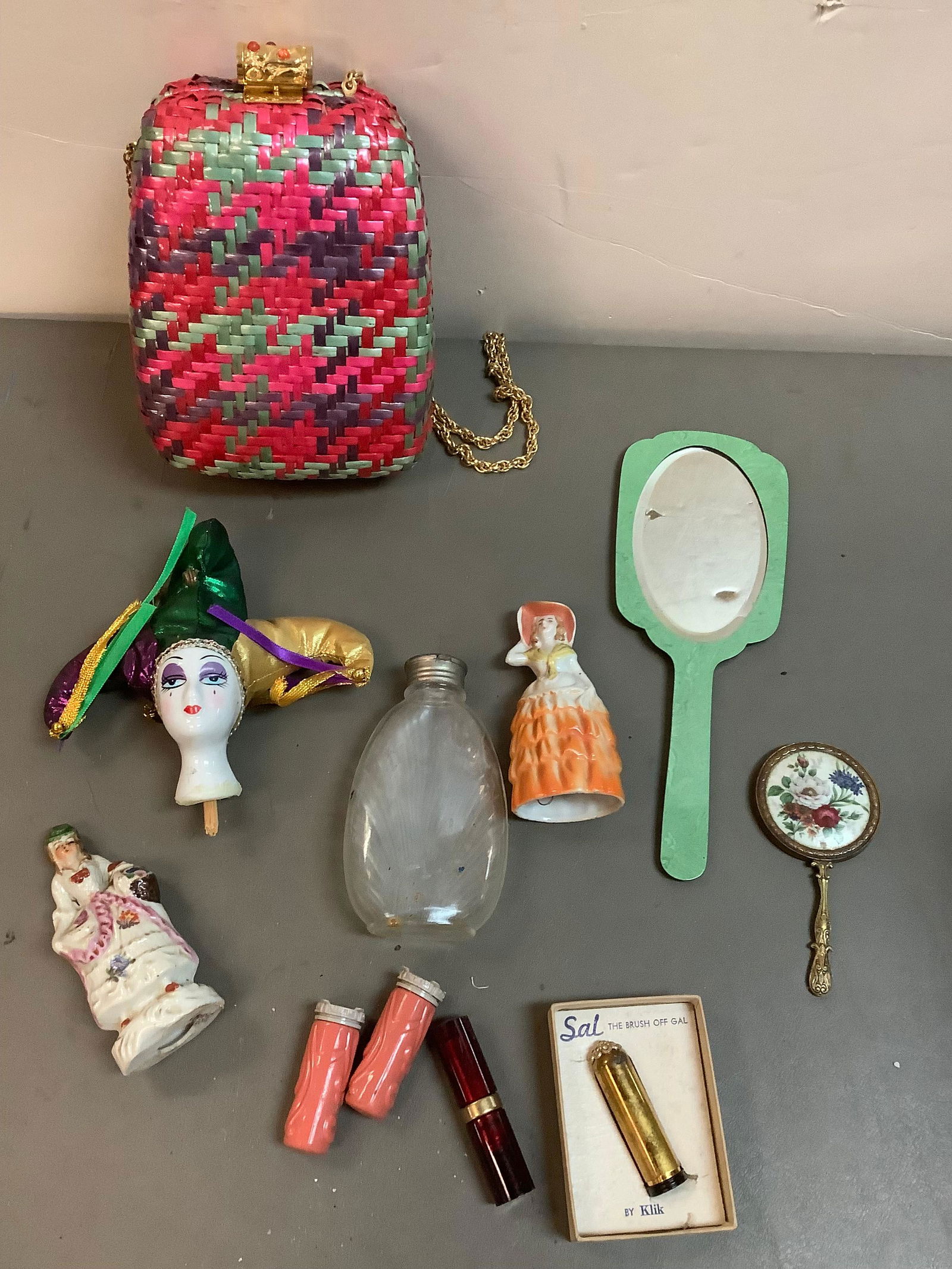 Vintage Weaved Purse, Mirrors, Ceramic Figurines and More (1 of 1)