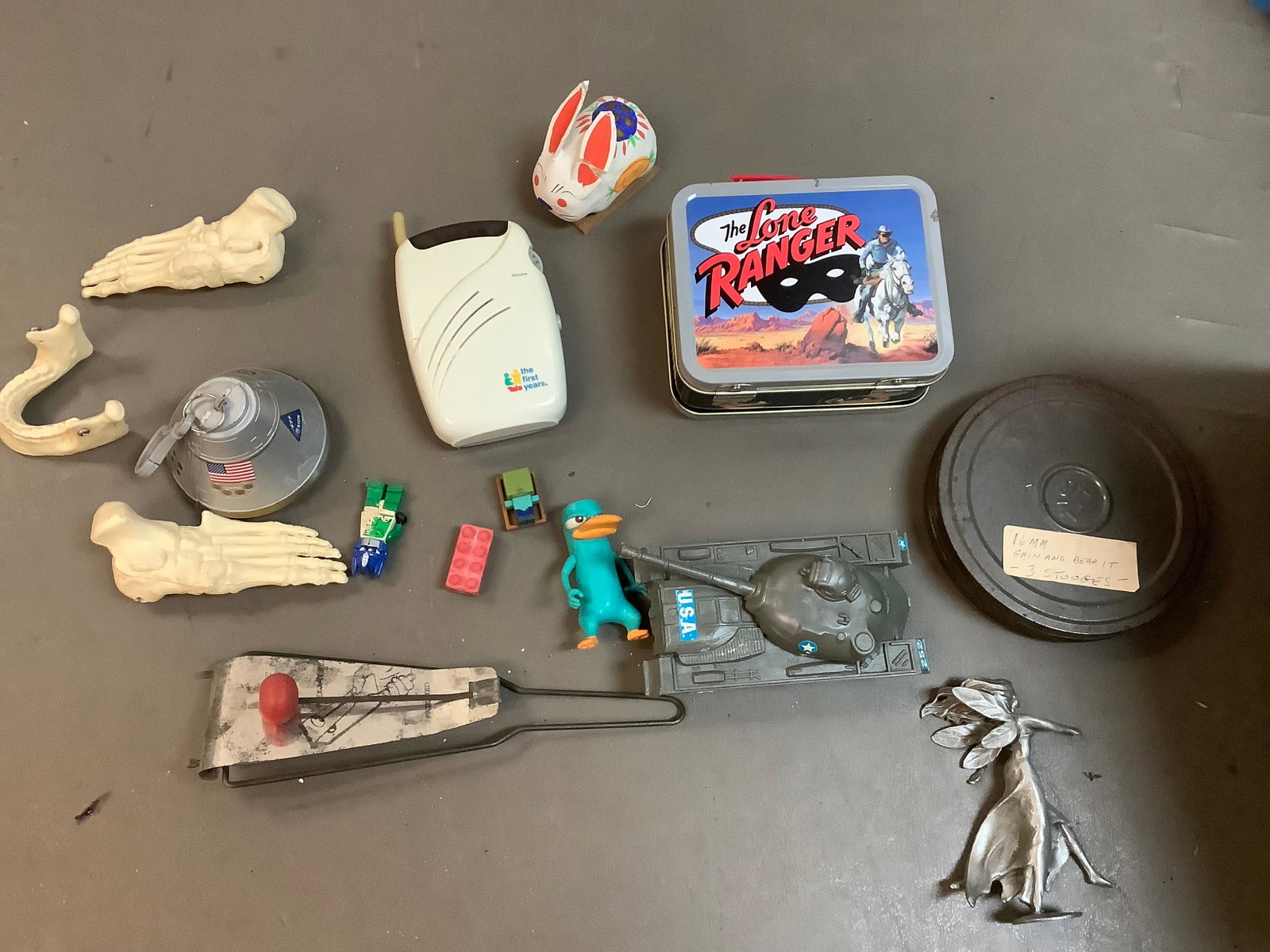 Lot of The Lone Ranger Mini Lunch Box, 3 Stooges 16 mm Film, Baby Monitor and More: Lot of The Lone Ranger Mini Lunch Box, 3 Stooges 16 mm Film, Baby Monitor and More