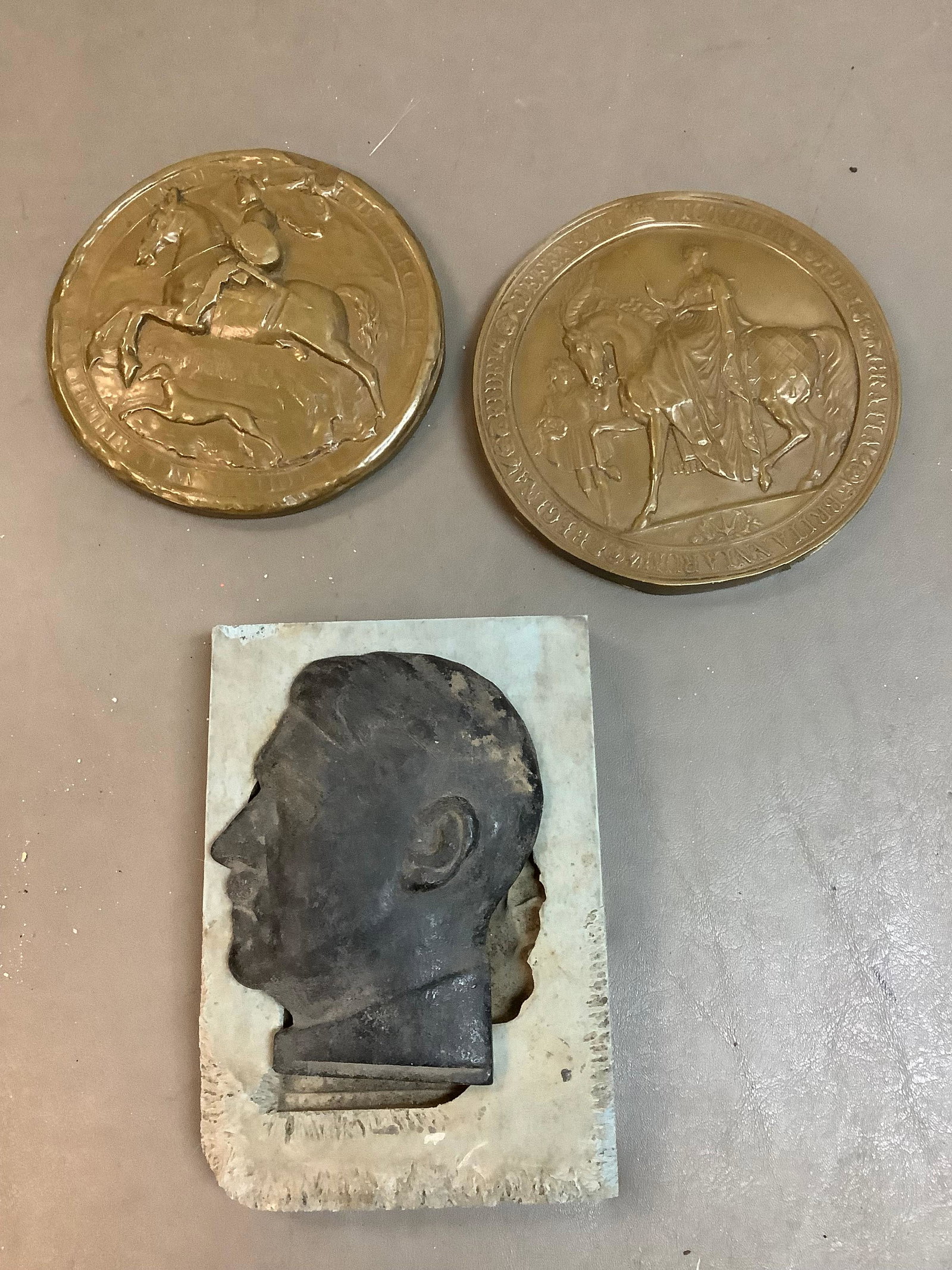 Vintage Hitler Mold and Wall Hangings: Vintage Hitler Mold and Wall Hangings