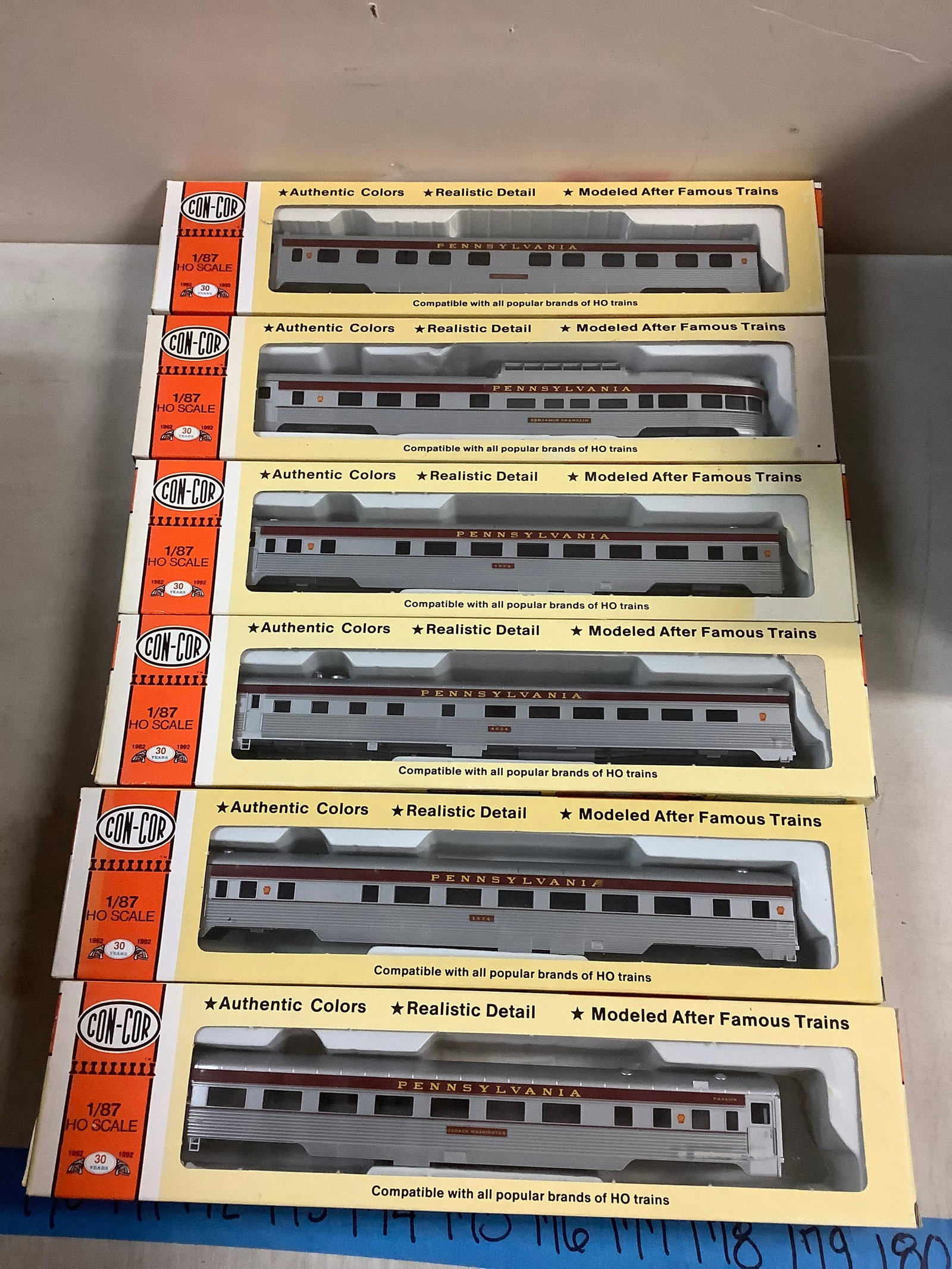 Lot of New in Box Con-Cor Train Cars (1 of 1)