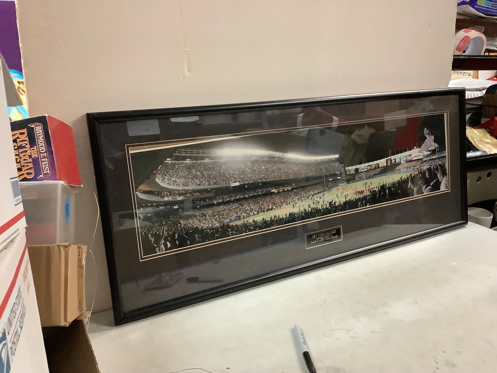 Framed 1996 New York Yankees "Yankee Stadium" Game 6 World Series Photograph 16x41: Framed 1996 New York Yankees "Yankee Stadium" Game 6 World Series Photograph 16x41