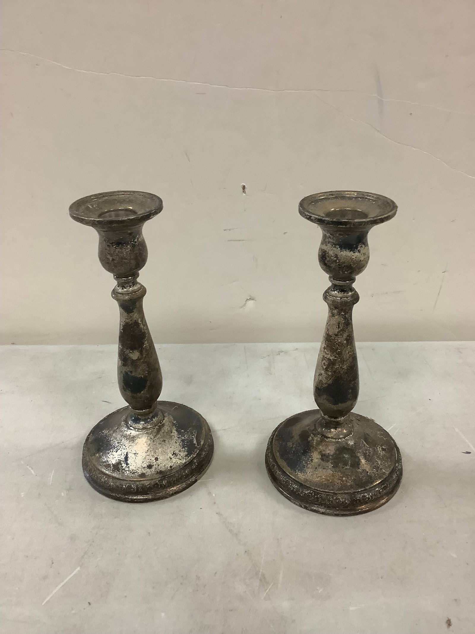 Prelude International Sterling SIlver Candle Holders 7.25'' Tall: Prelude International Sterling SIlver Candle Holders 7.25'' Tall