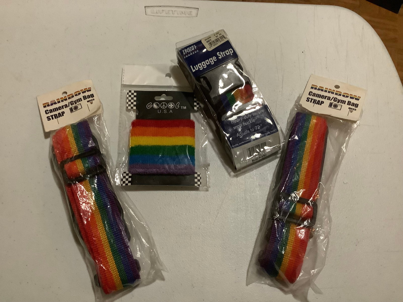 Lot of New Rainbow Luggage/Camera/Gym Straps and Wrist Band: Lot of New Rainbow Luggage/Camera/Gym Straps and Wrist Band