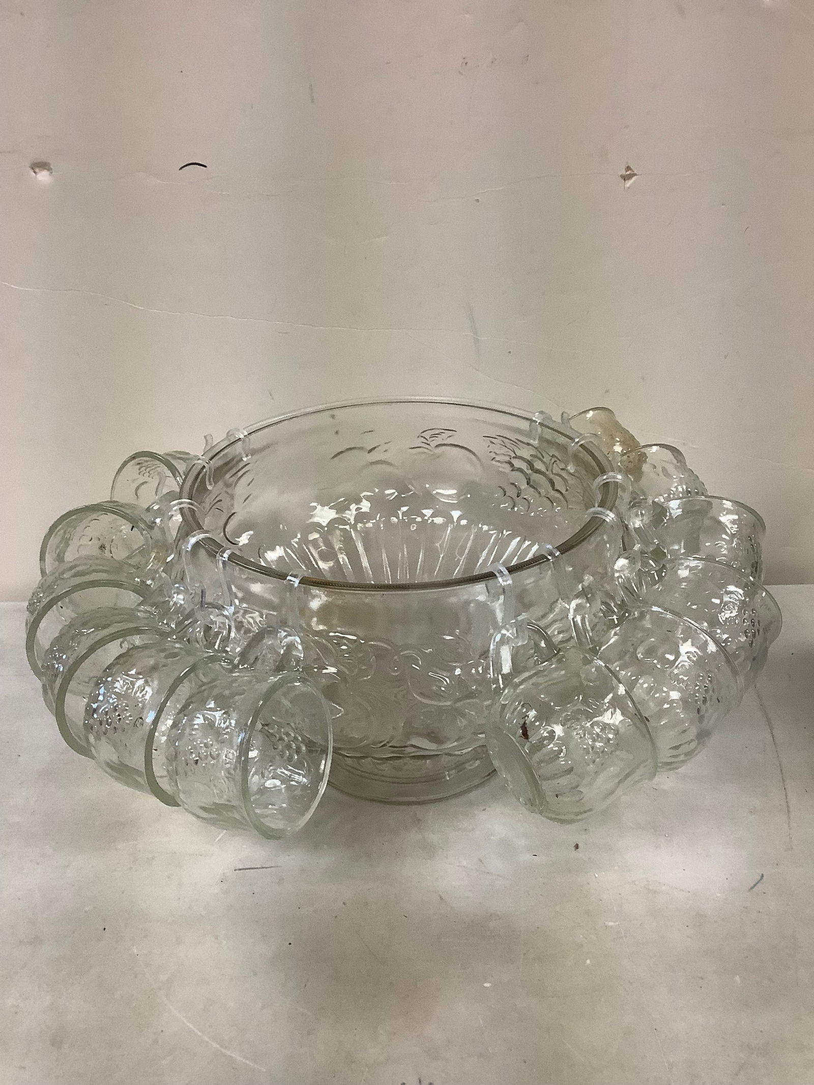Crystal punch bowl set 7.5x10 (1 of 1)