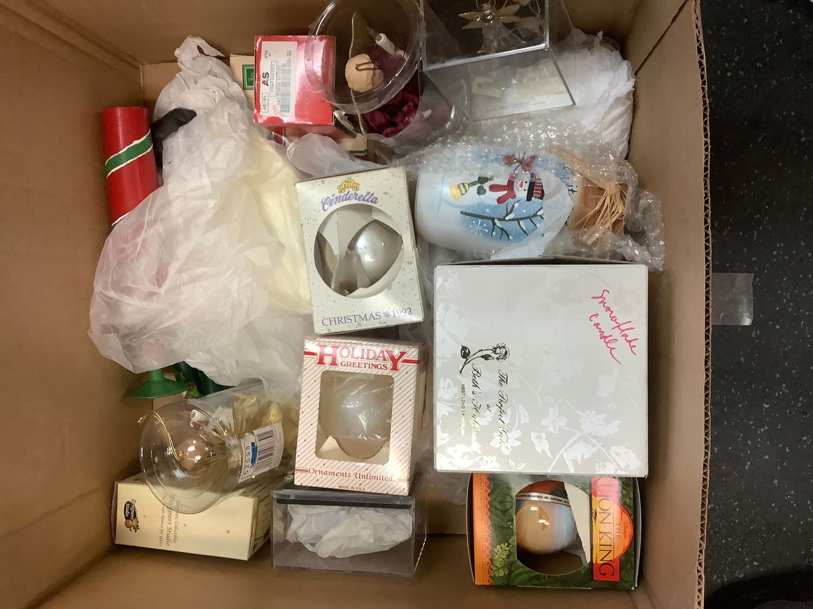Large Box of Various Christmas Ornaments (1 of 1)