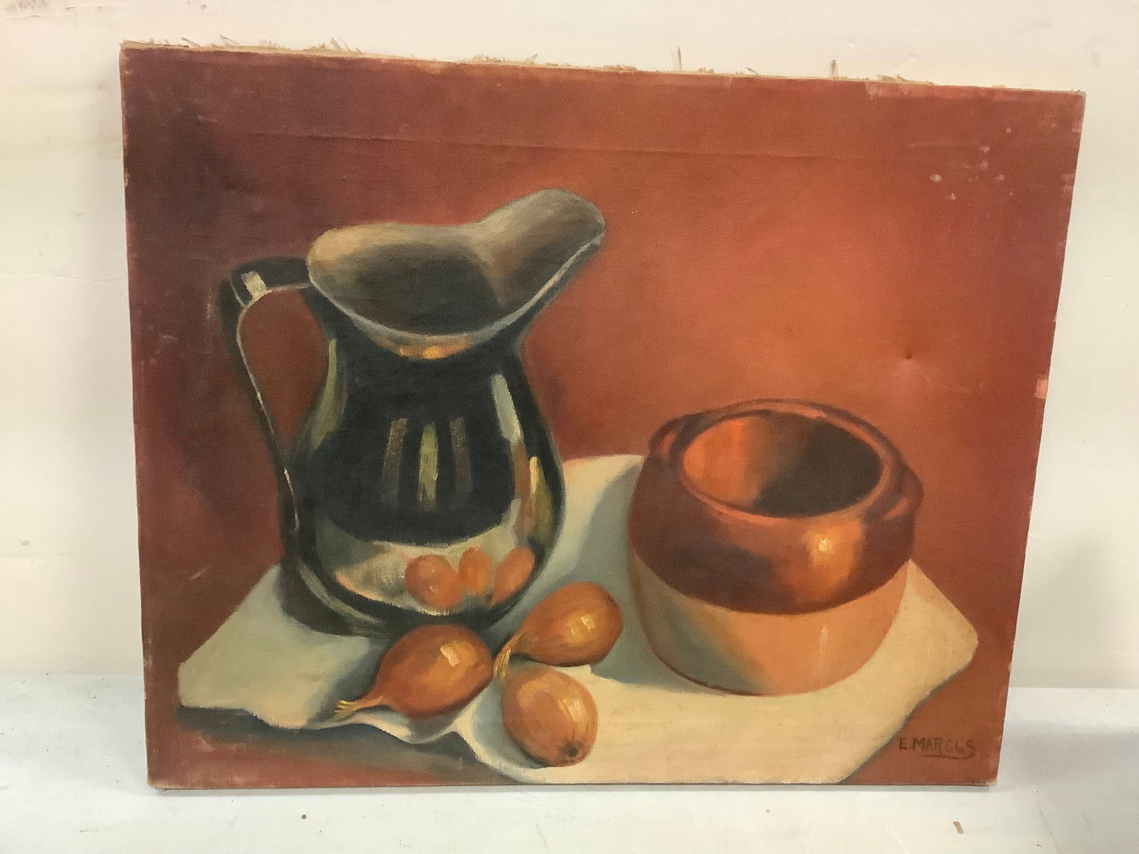 Vintage E. Marcus 1969 Painting 16'' x 20'': Vintage E. Marcus 1969 Painting 16'' x 20''