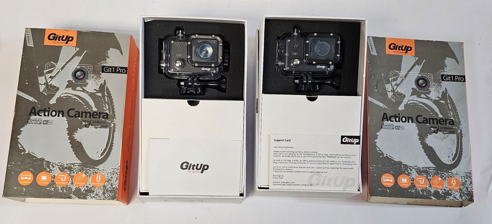 2 NIB GitUp Git1 Pro Action Cameras (1 of 3)