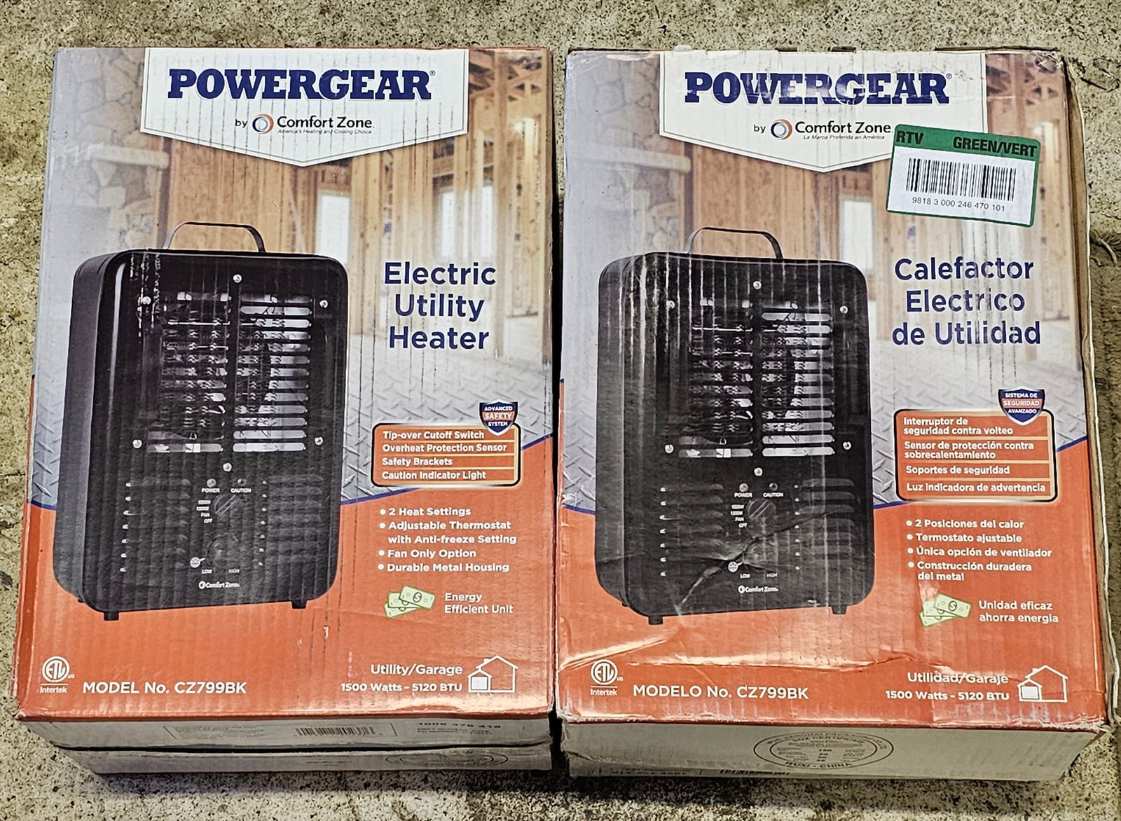 2 NIB PowerGear Electric Utility Heaters Lot 2 (1 of 2)