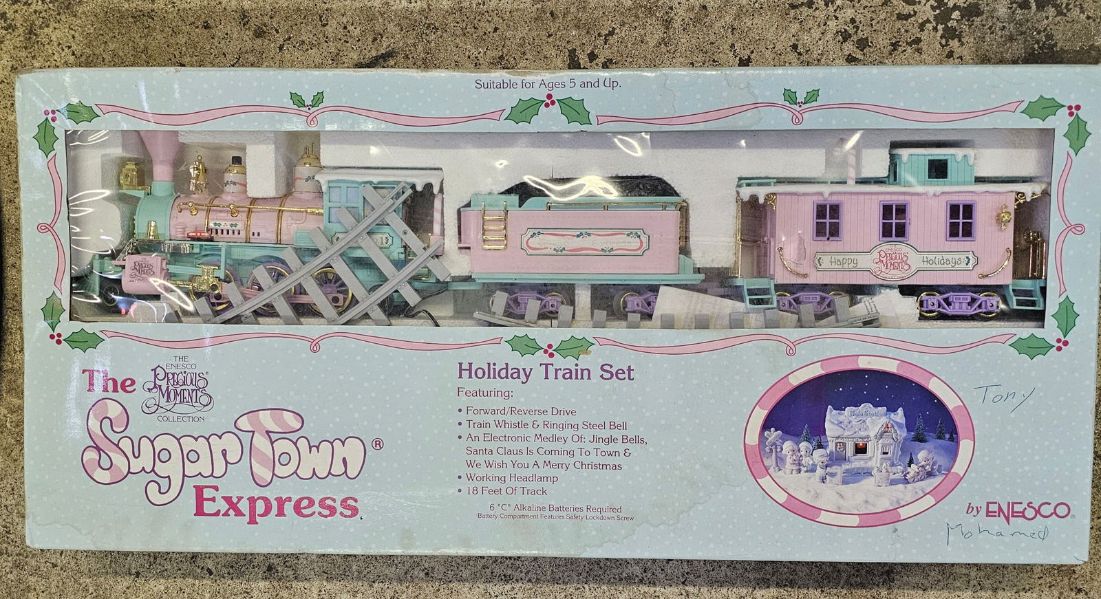 1998 Enesco Precious Moments SugarTown Holiday Train Set in Box (1 of 2)