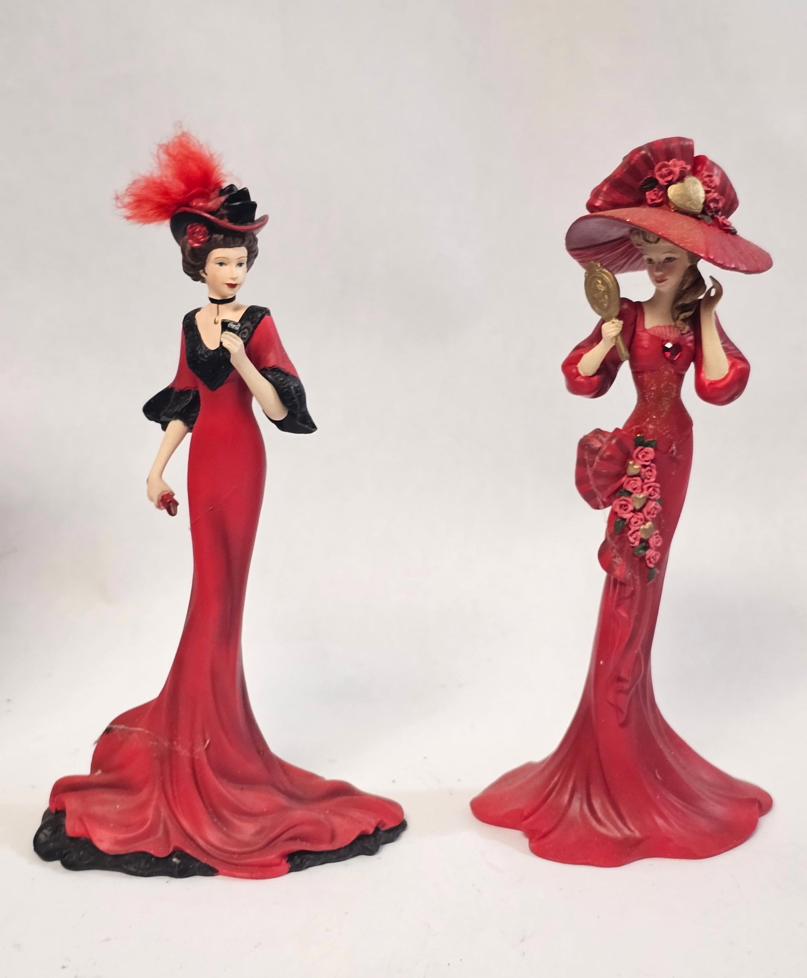 Thomas Kincaid The Hamilton Collection Female Figurines: 7.5" tall
