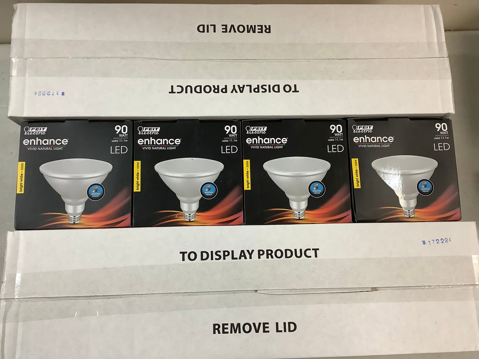 3 cases of 4 Feit Electroc Led bulbs (11.1 watt): 3 cases of 4 Feit Electroc Led bulbs (11.1 watt)