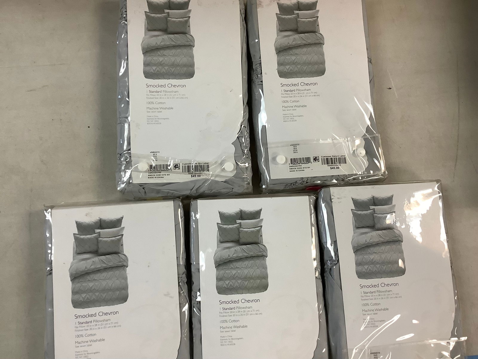 5 smocked chevron with pillowshams (100% cotton): 5 smocked chevron with pillowshams (100% cotton)