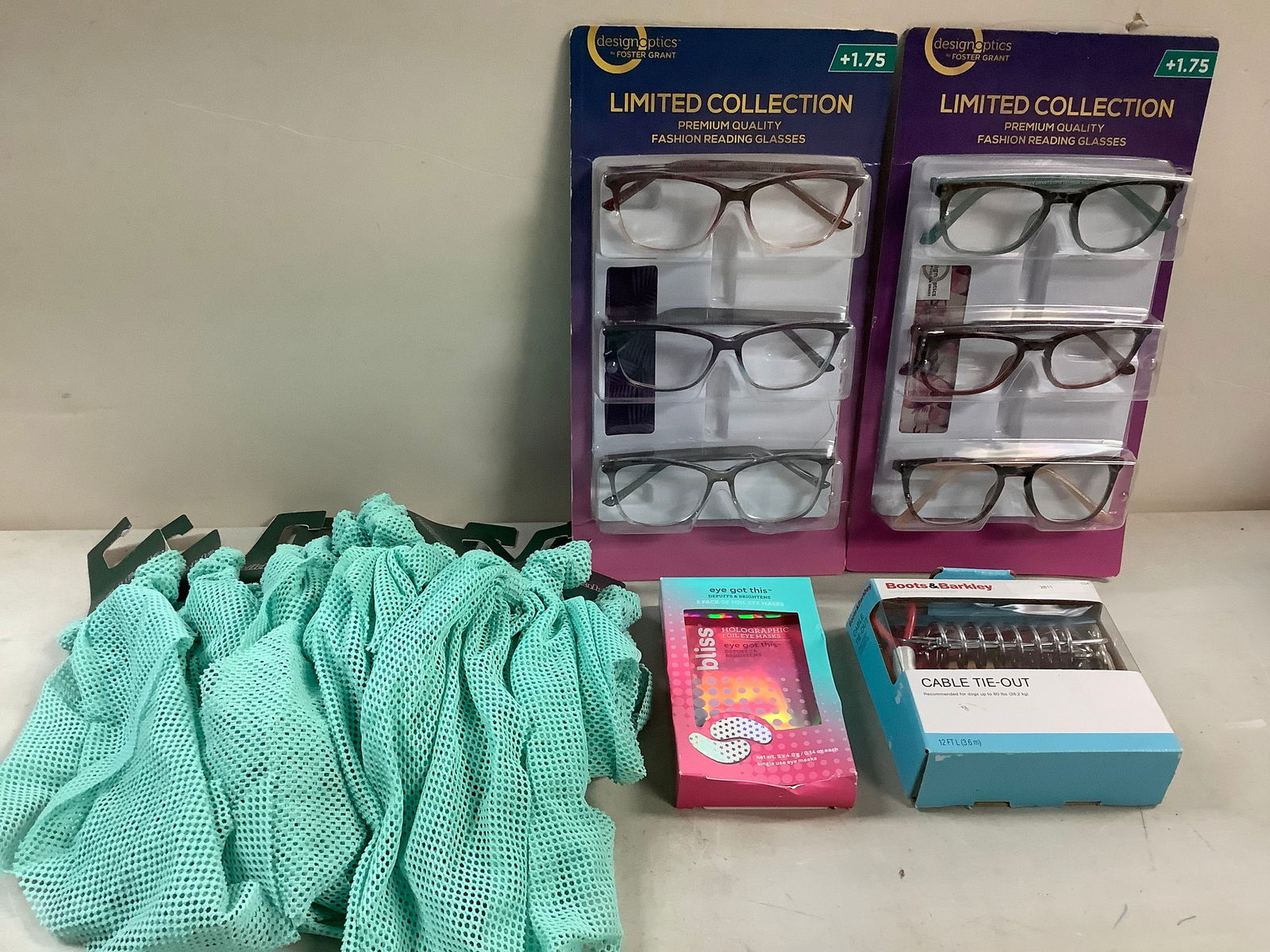 Limited collection premium quality fashion reading glasses, dog leash cable, eye masks, and more (1 of 1)
