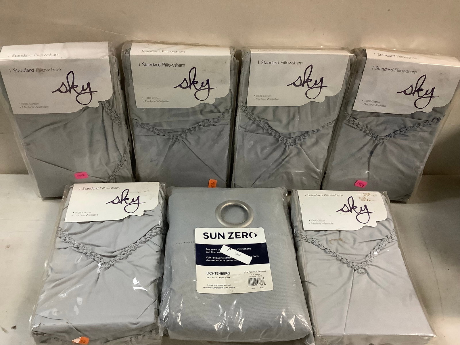 Lot of Sky standard pillowshams, litchenberg window blackout curtains: Lot of Sky standard pillowshams, litchenberg window blackout curtains
