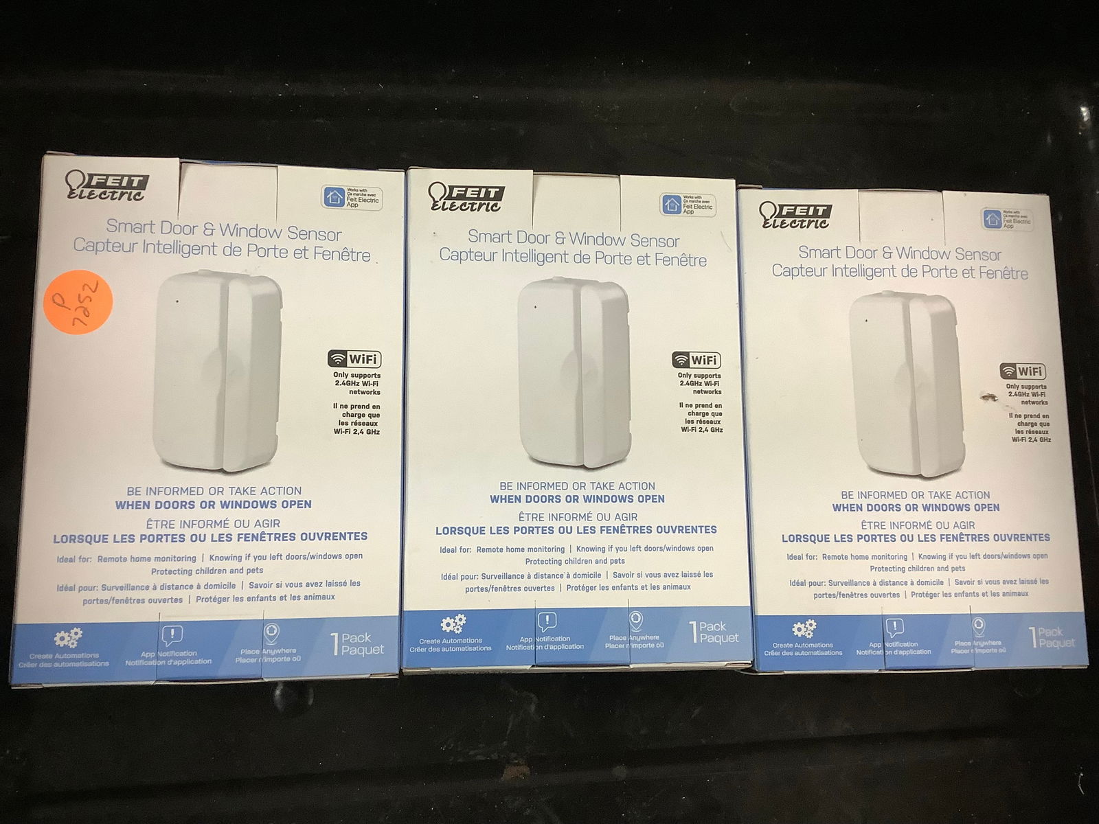 Lot of 3 Feit Electric smart door and window sensors (1 of 1)