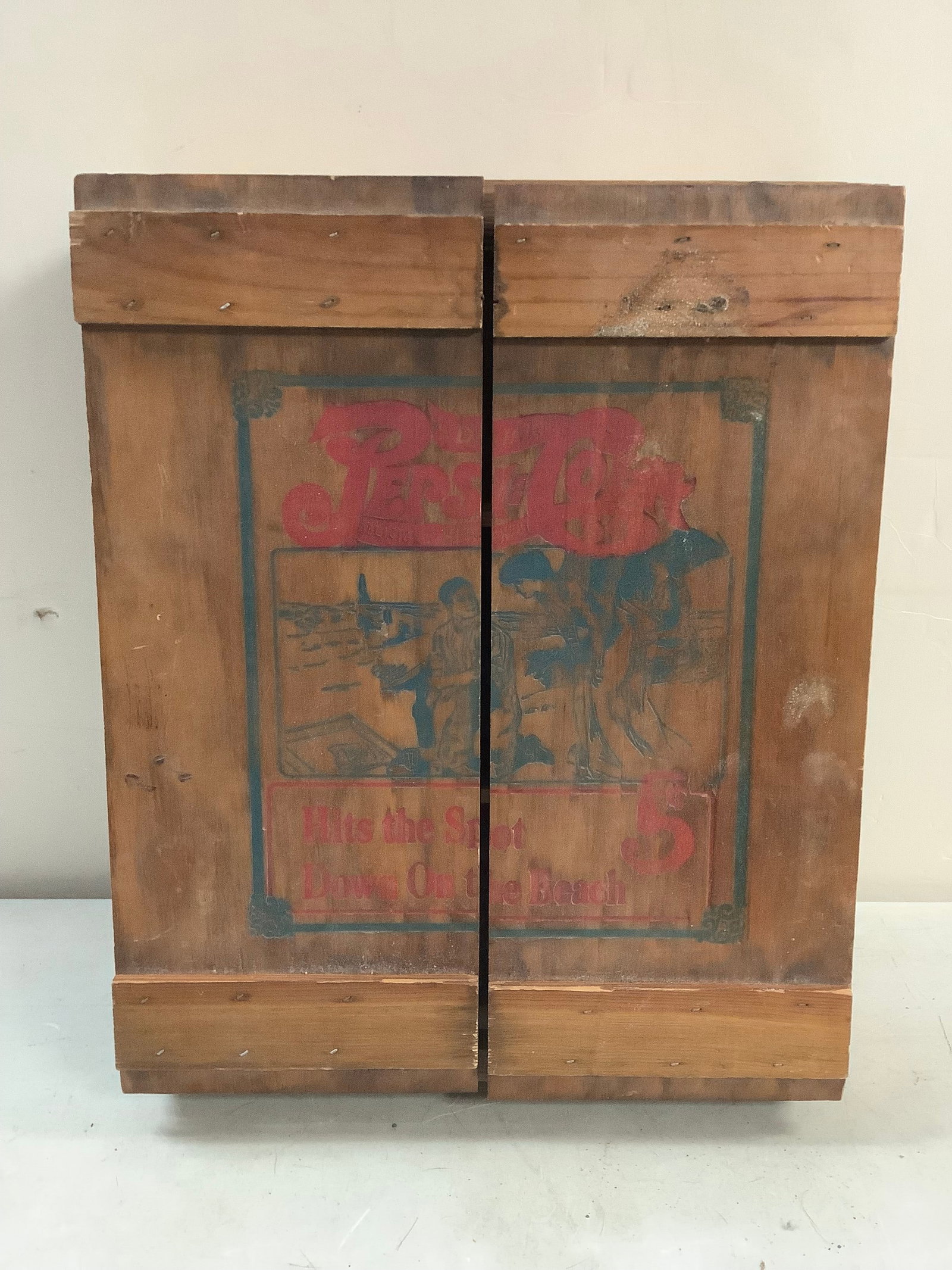Vintage Pepsi Cola Wooden Cabinet 19'' x 15.5'': Vintage Pepsi Cola Wooden Cabinet 19'' x 15.5''