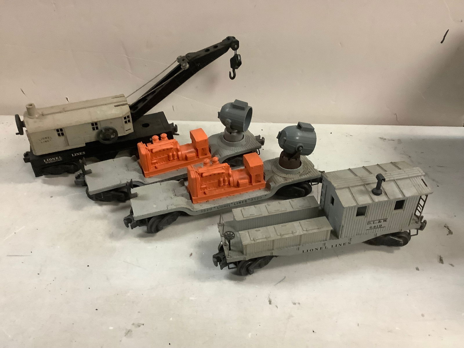 Lionel Work Trains Number 6560, 3520 (2), 6419 (1 of 1)