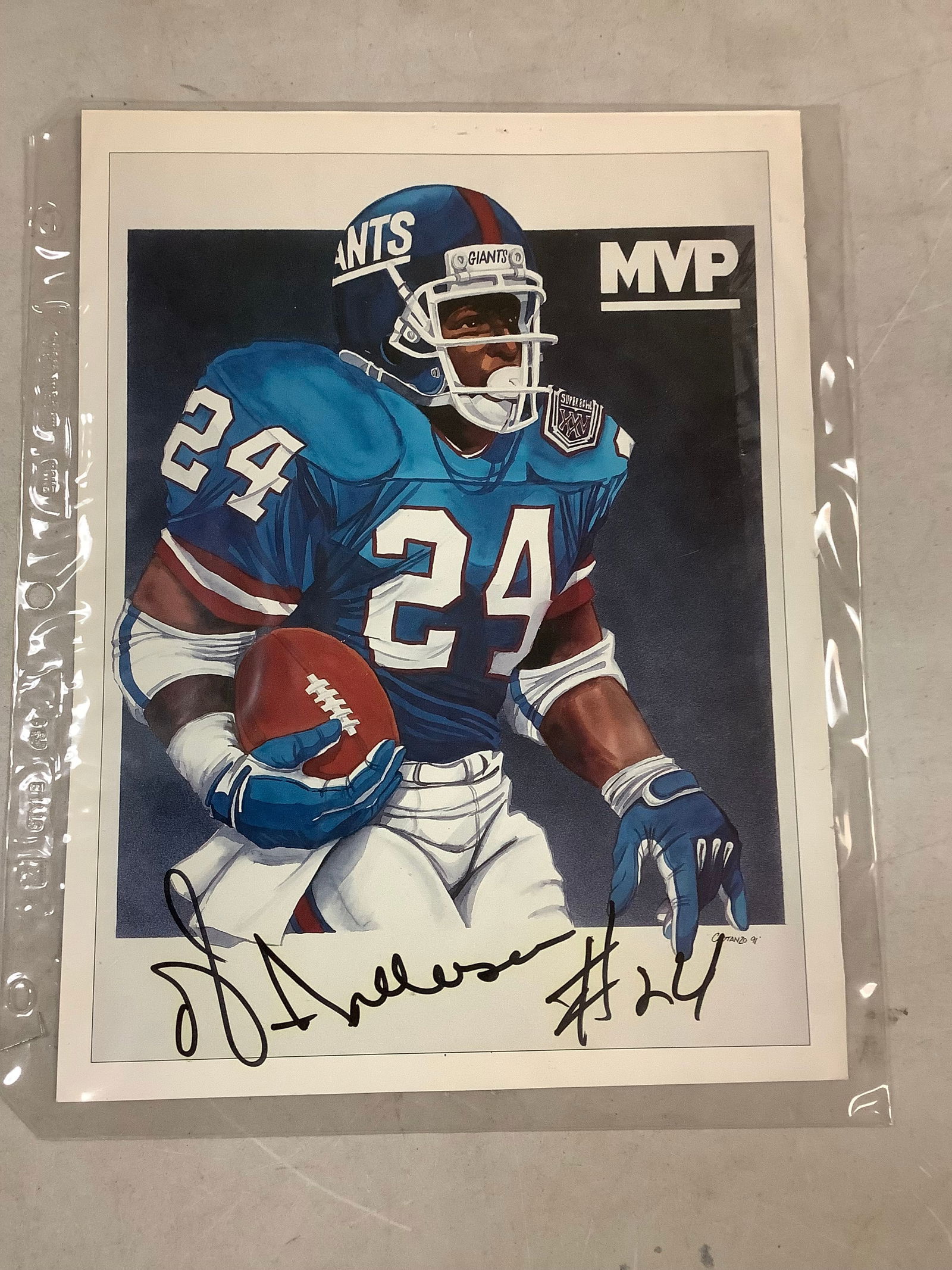 Signed Ottis Anderson Magazine Page 11'' x 8'' (1 of 1)