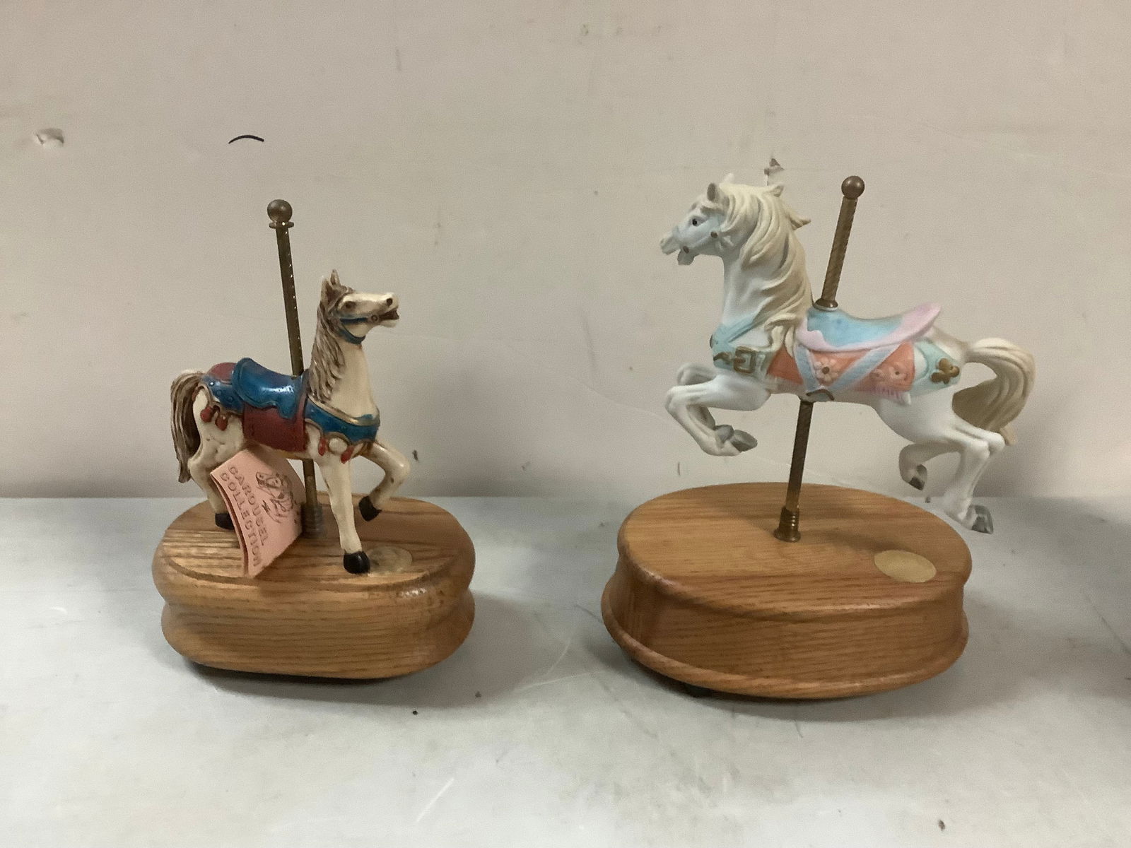 Lot of Musical Horse Carousel FIgures Tallest is 9.5'' Tall (1 of 1)