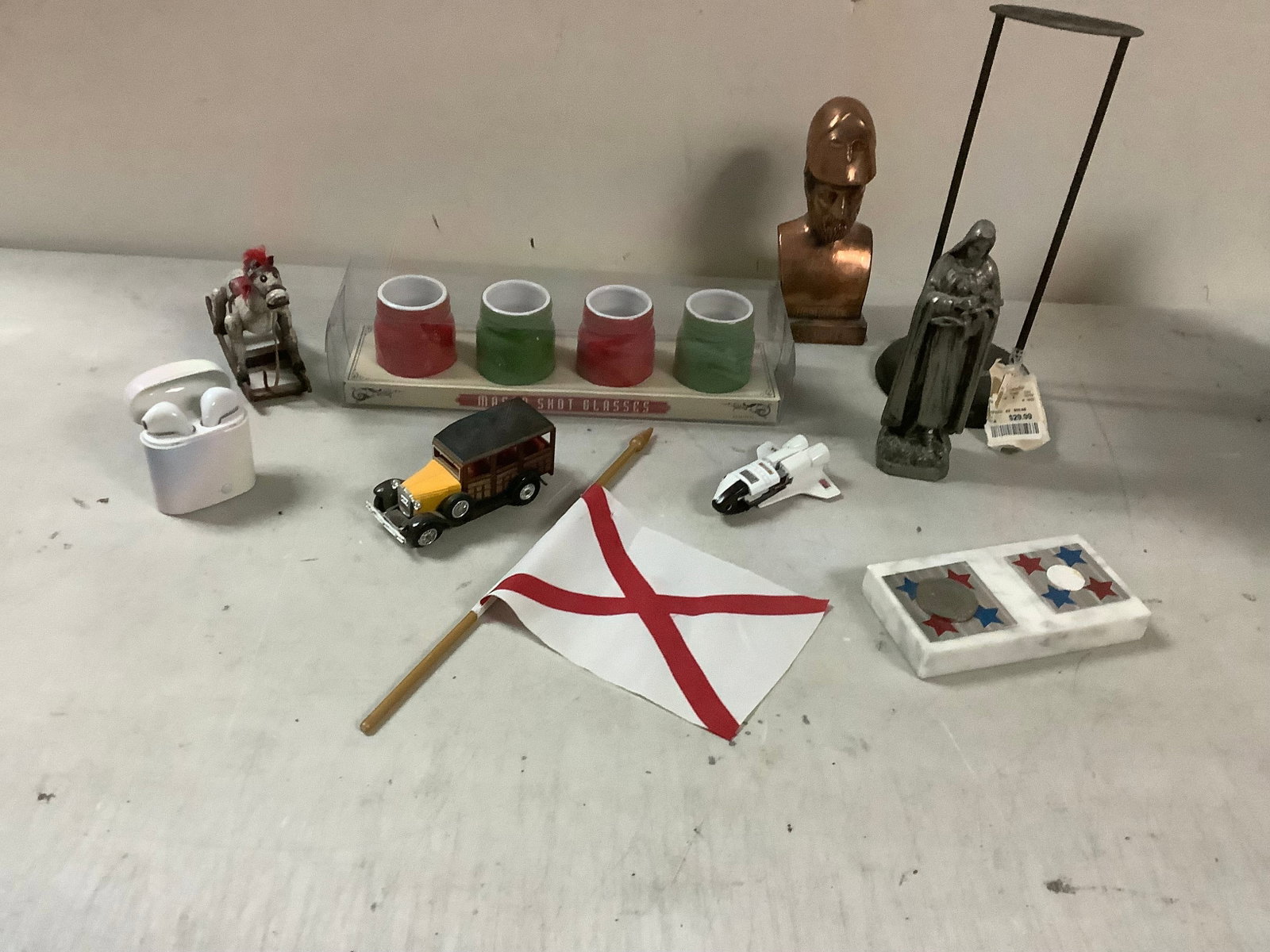 Lot of Shot Glasses, Coins, Wireless Earpods, and More: Lot of Shot Glasses, Coins, Wireless Earpods, and More
