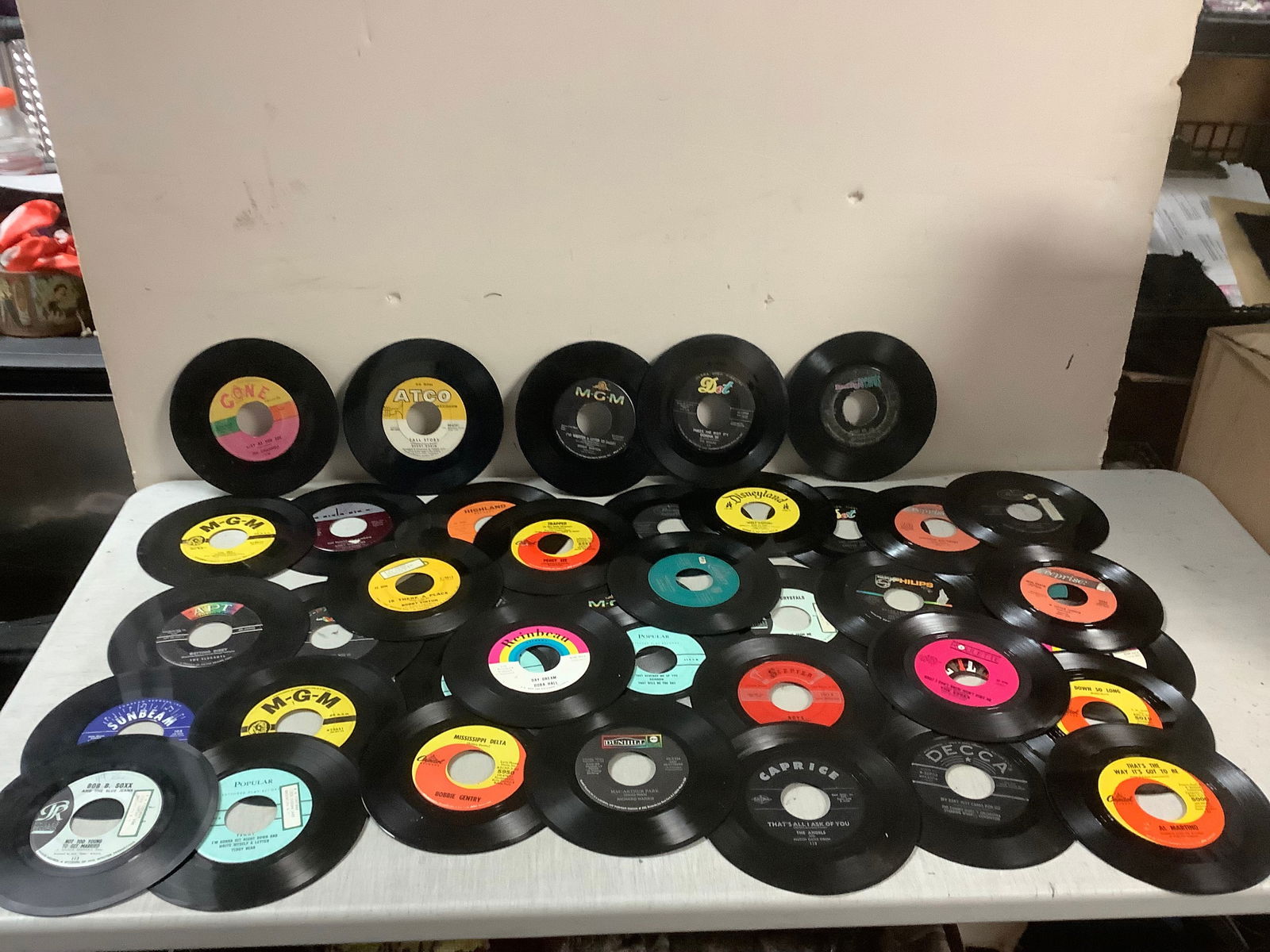 Lot of Vintage 45's including Herman's Hermits, The Platters, Bobby Vinton and More (1 of 1)