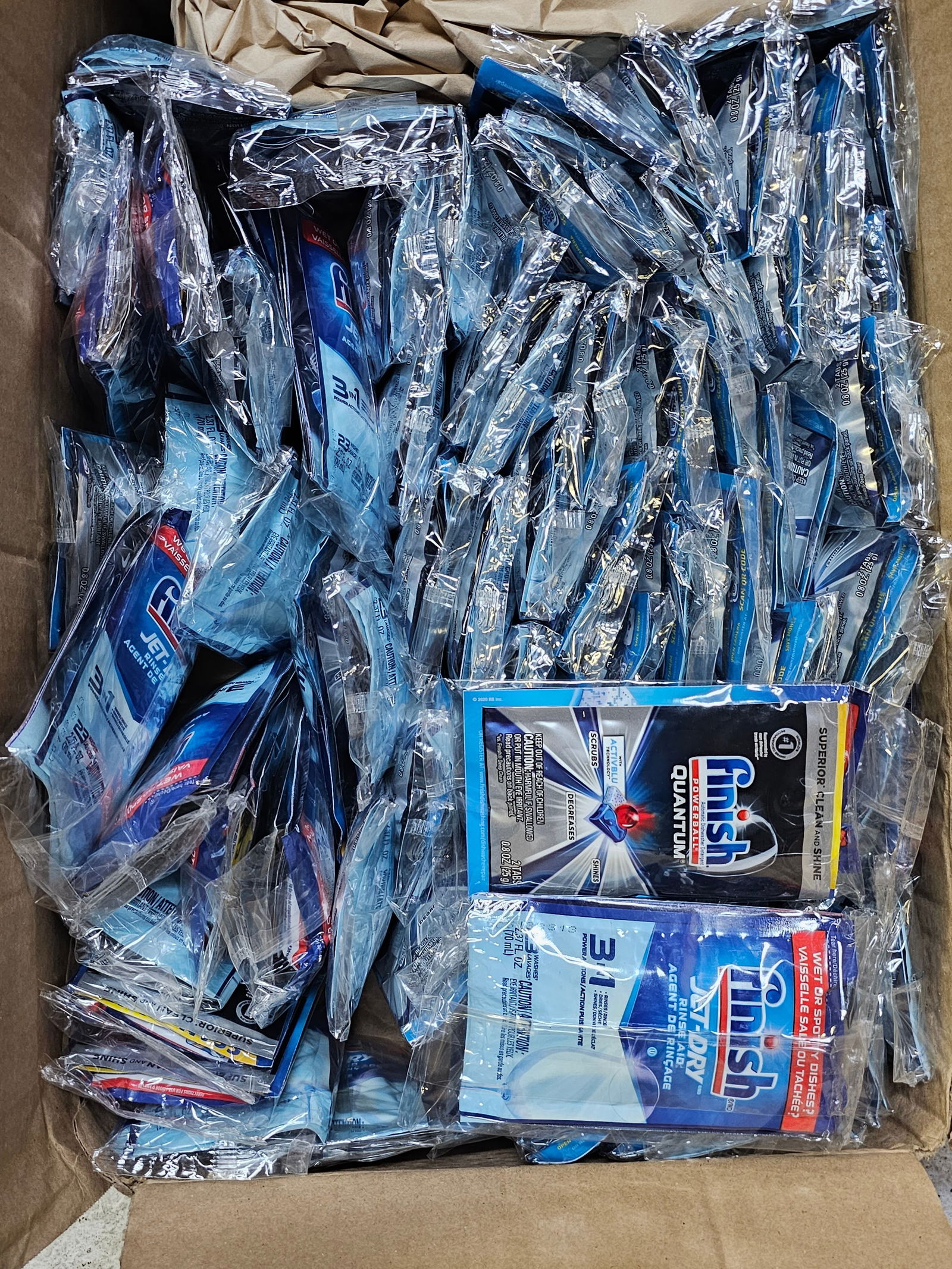 Case of New Finish Dishwasher Tabs and Rinse Aids (1 of 2)